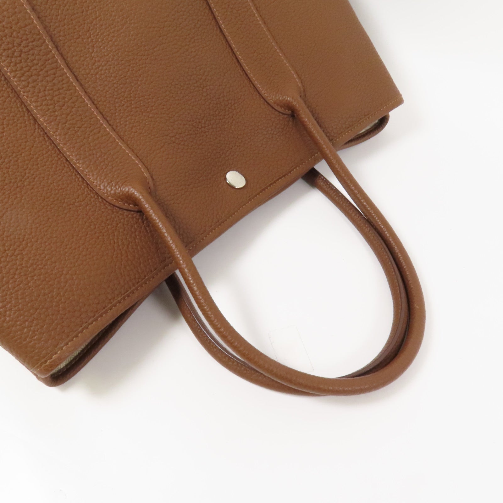 HERMES Negonda皮革Garden Party PM手挽袋Marron d'Inde