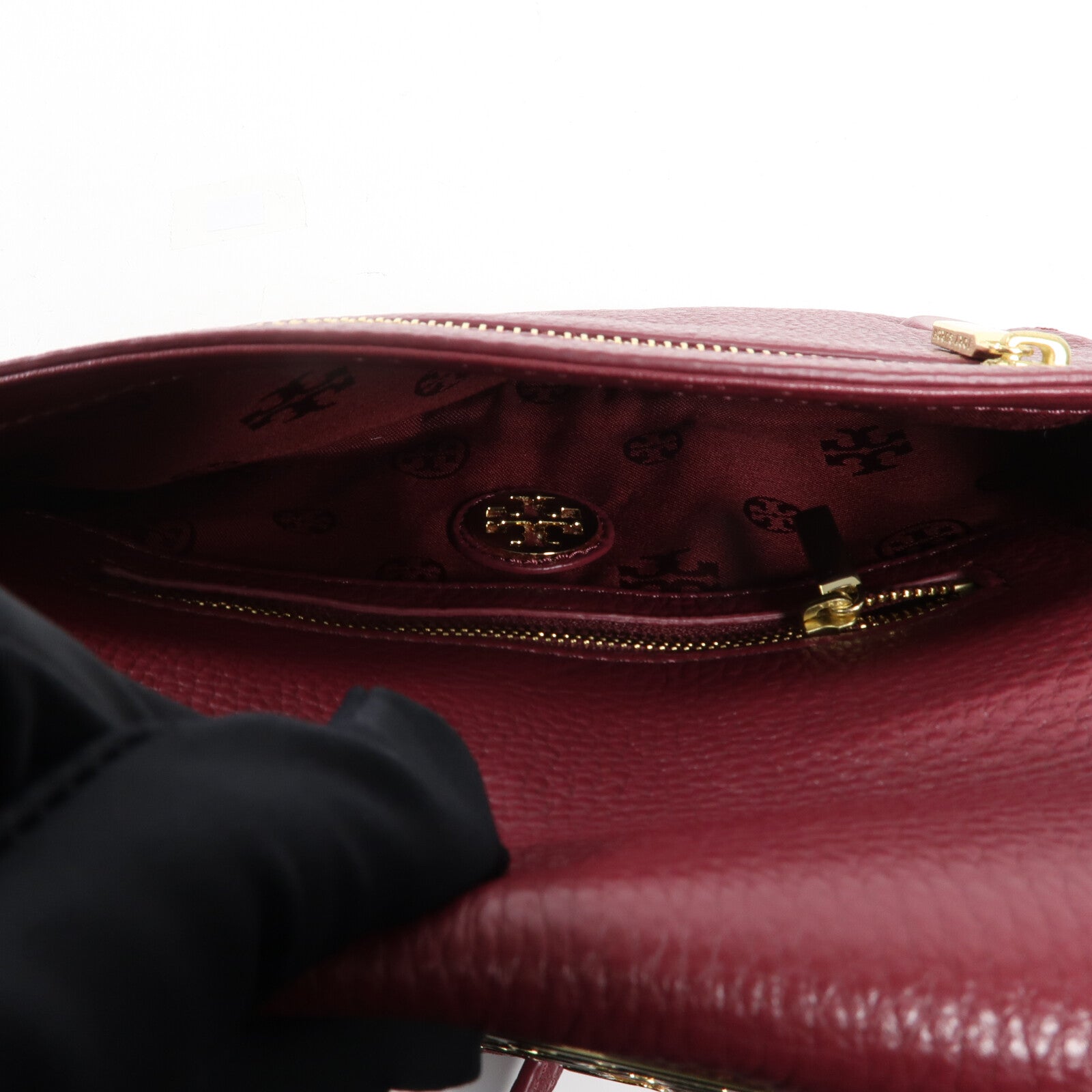 Tory Burch 牛皮皮革Shoulder Bag金扣肩背袋