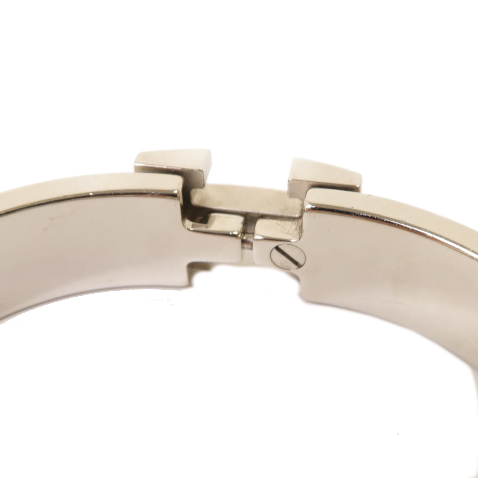 HERMES 【激減優惠】琺瑯/金屬Clic H Bracelet手鐲酒紅色