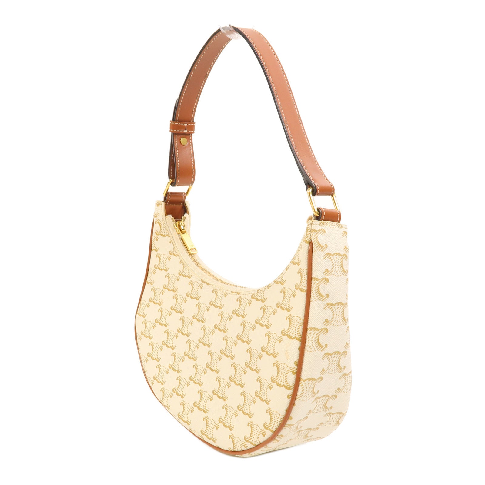 CELINE 塗層帆布Ava金扣肩背袋