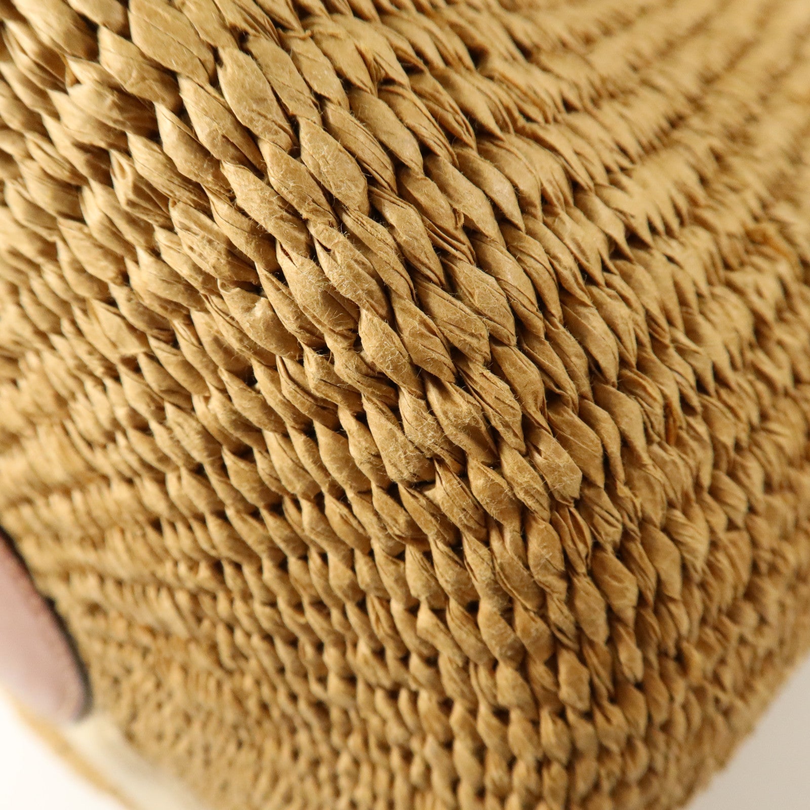 Chloe Raffia/帆布/牛皮皮革Woody Large肩背袋