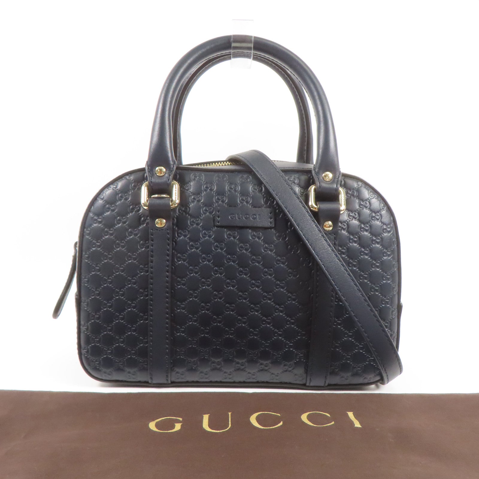 GUCCI 牛皮皮革Shoulder Bag金扣手挽肩背兩用袋