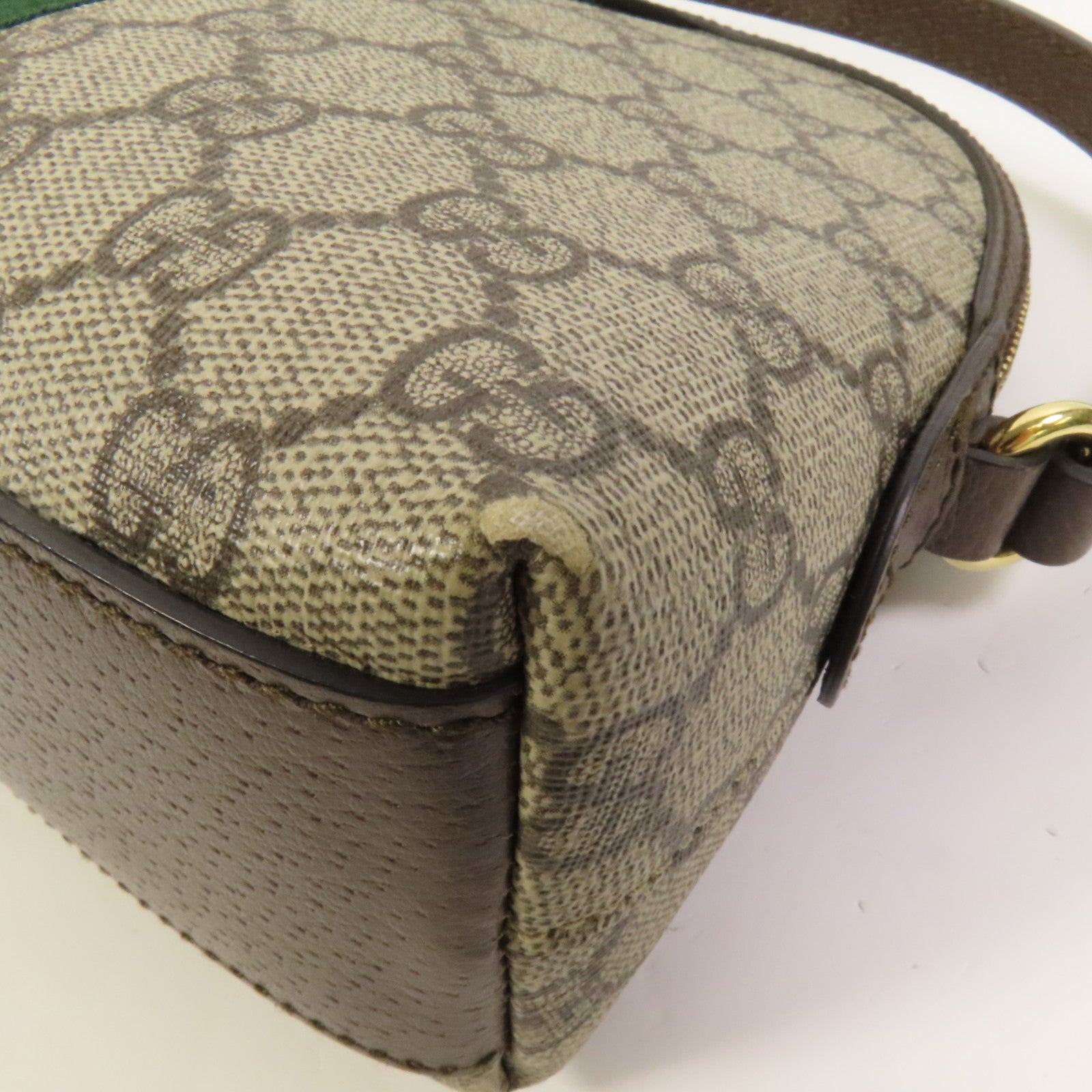 GUCCI 塗層帆布Shoulder Bag金扣肩背袋