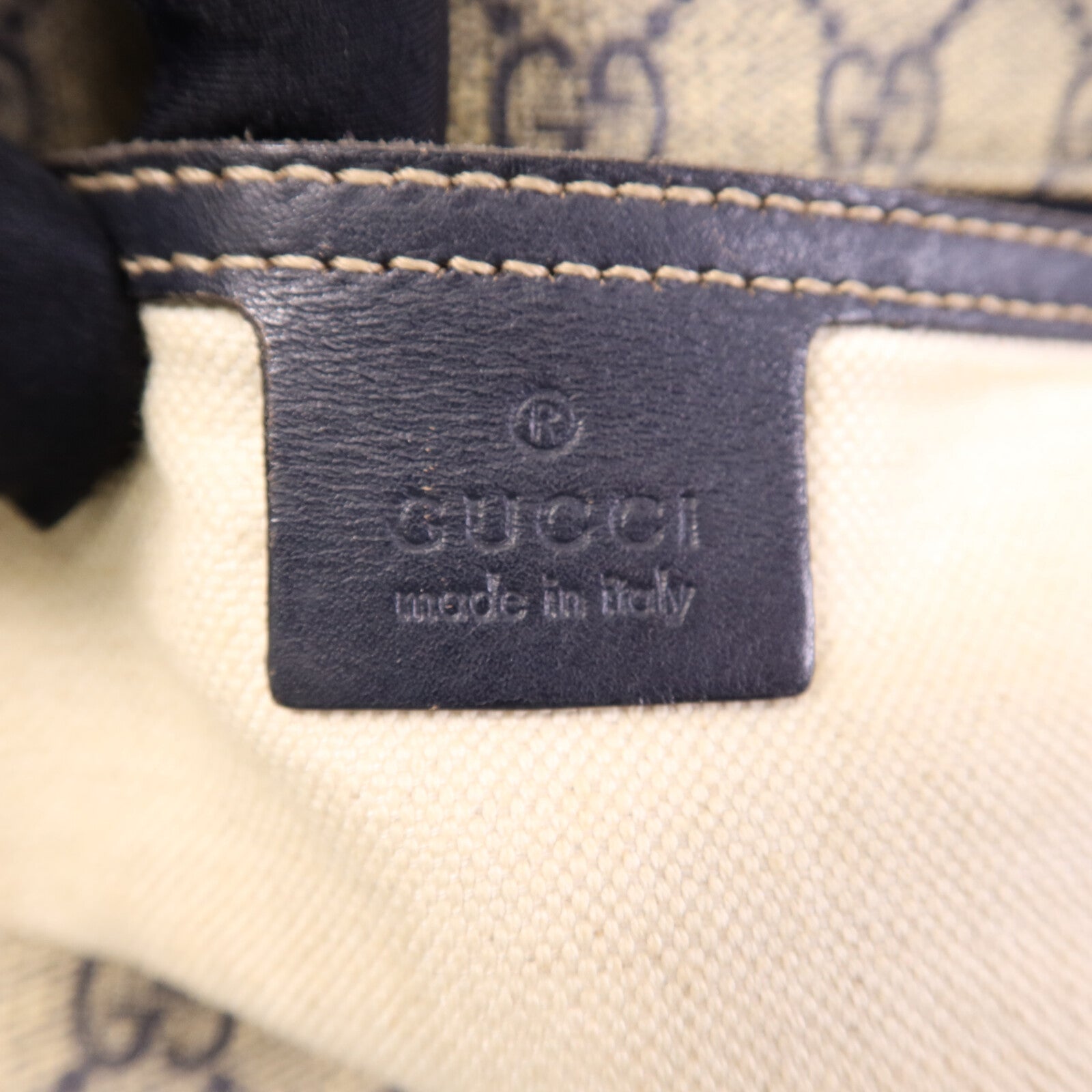 GUCCI 塗層帆布Tote Bag銀扣手挽袋