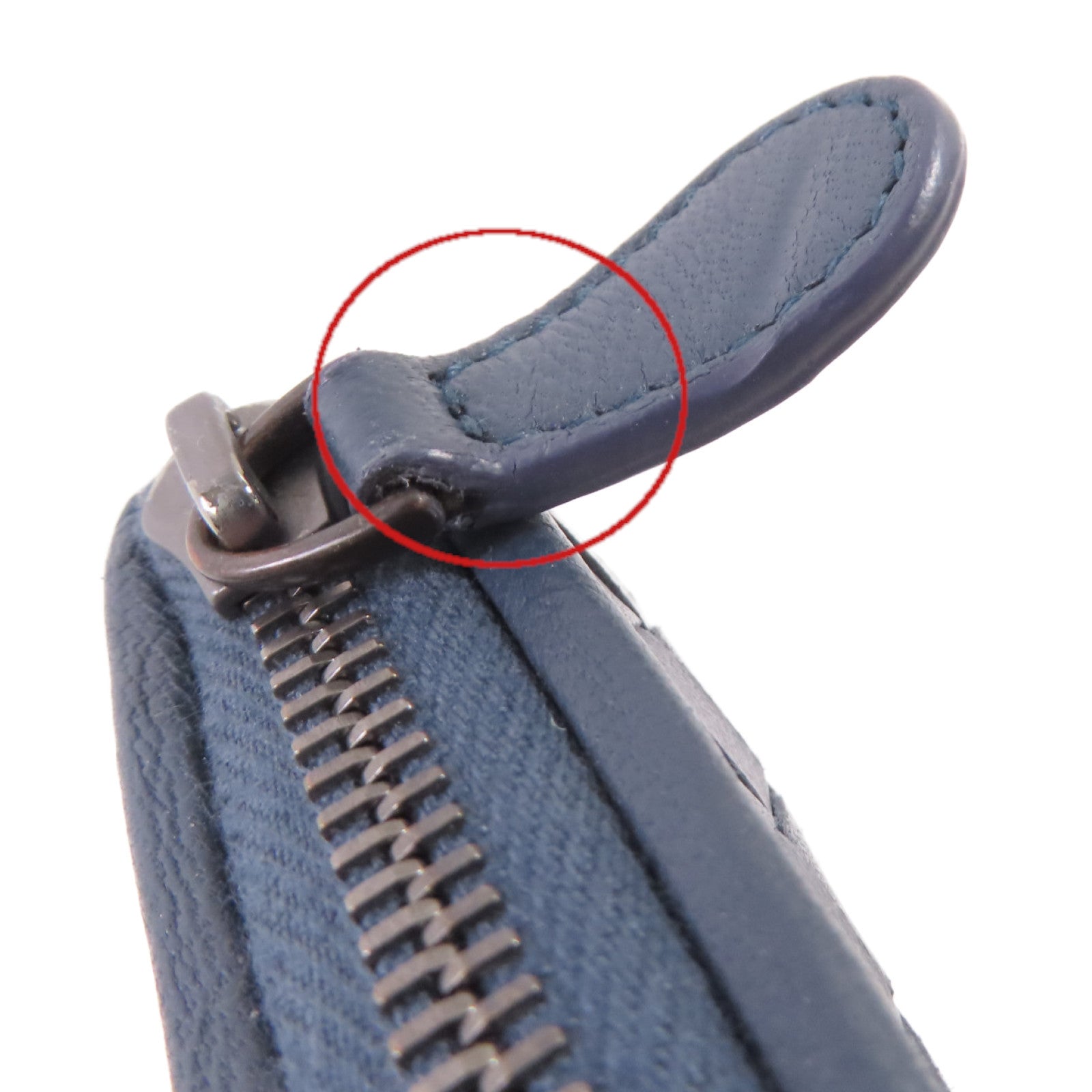 BOTTEGA VENETA 織紋皮革Zipper Long Wallet拉鏈長錢包藍色