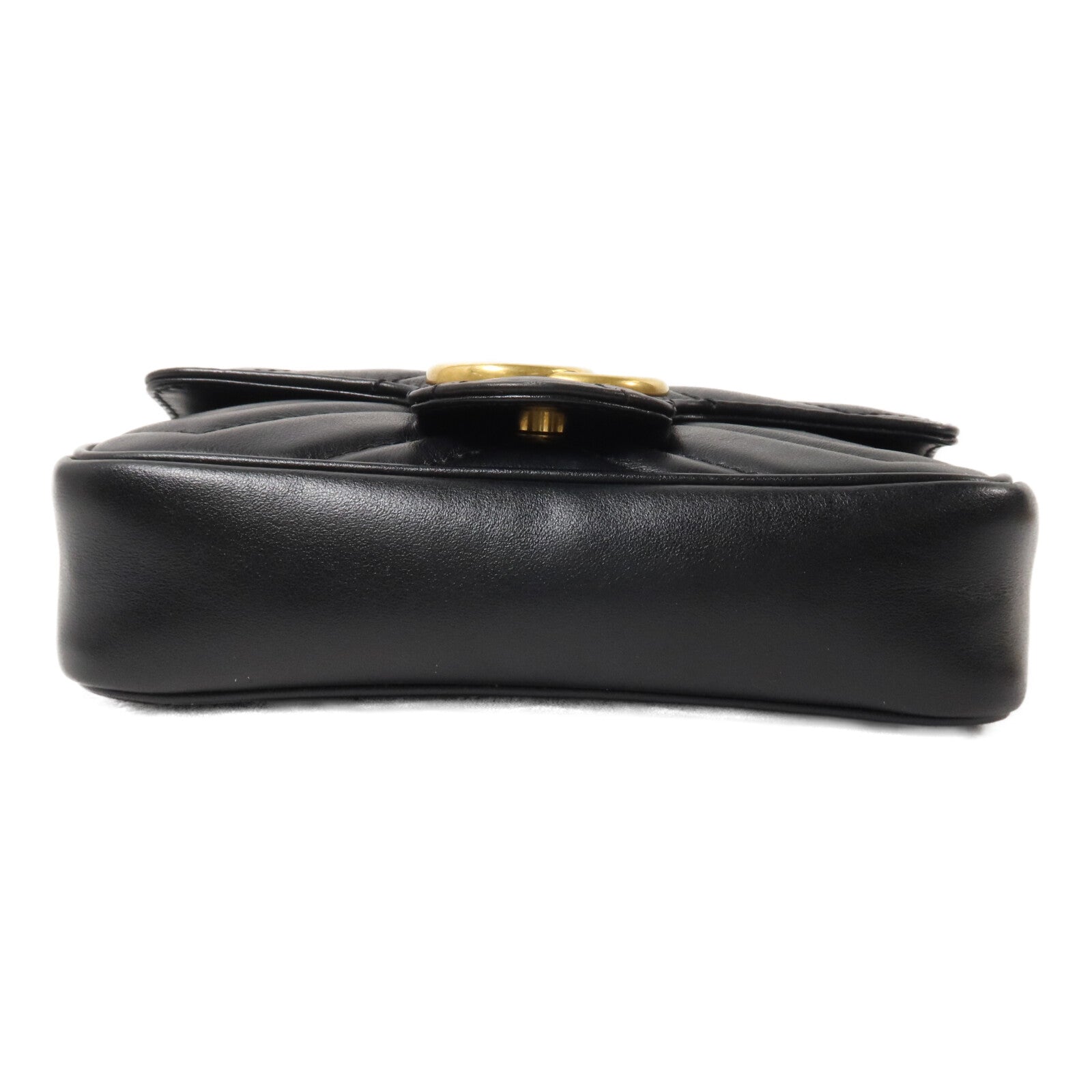 GUCCI 牛皮皮革GG Marmont Super Mini鏈帶肩背袋