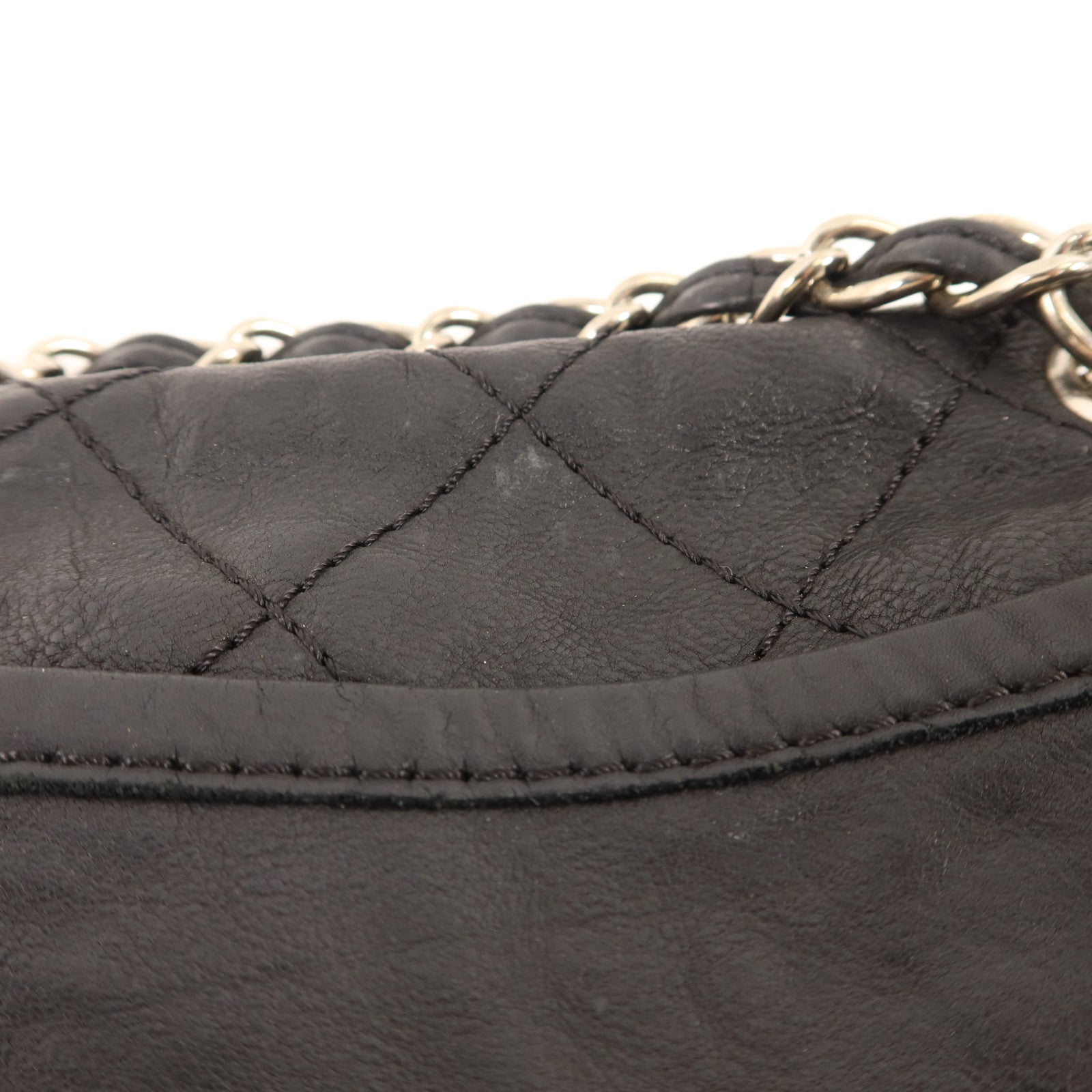 CHANEL 牛皮皮革Matelasse Chain Shoulder銀扣肩背袋