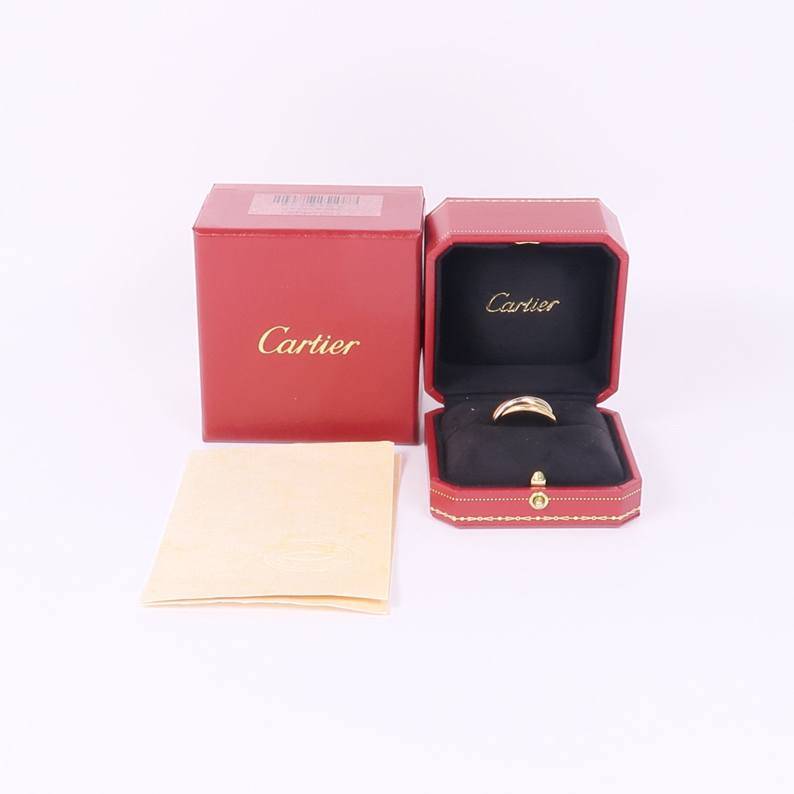 CARTIER 18K白金/黃金/玫瑰金Trinity戒指US#9.25Cartier#60