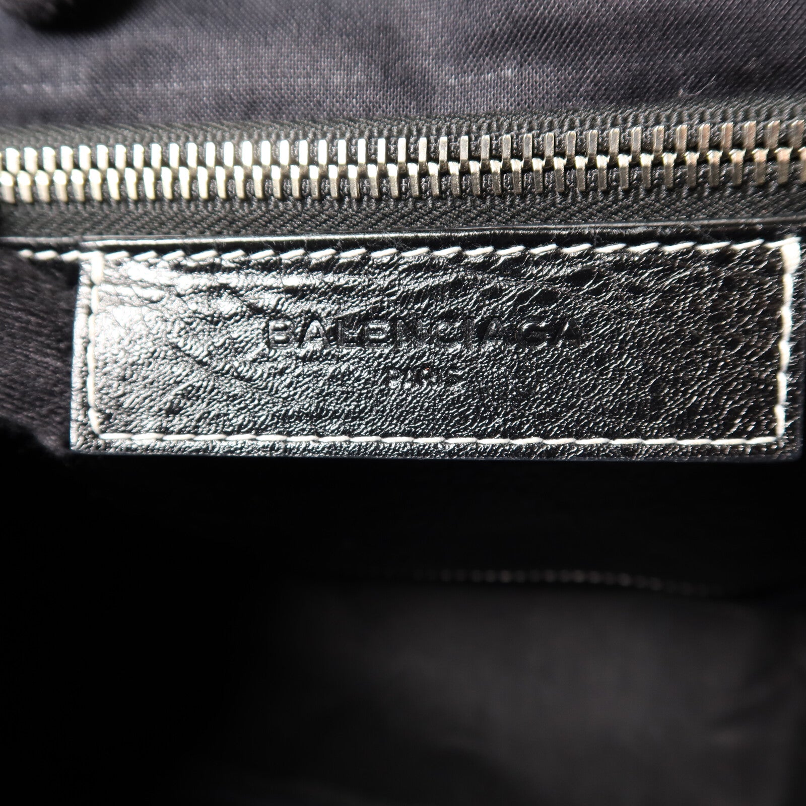 BALENCIAGA 牛皮皮革Bazar Bag銀扣手挽肩背兩用袋