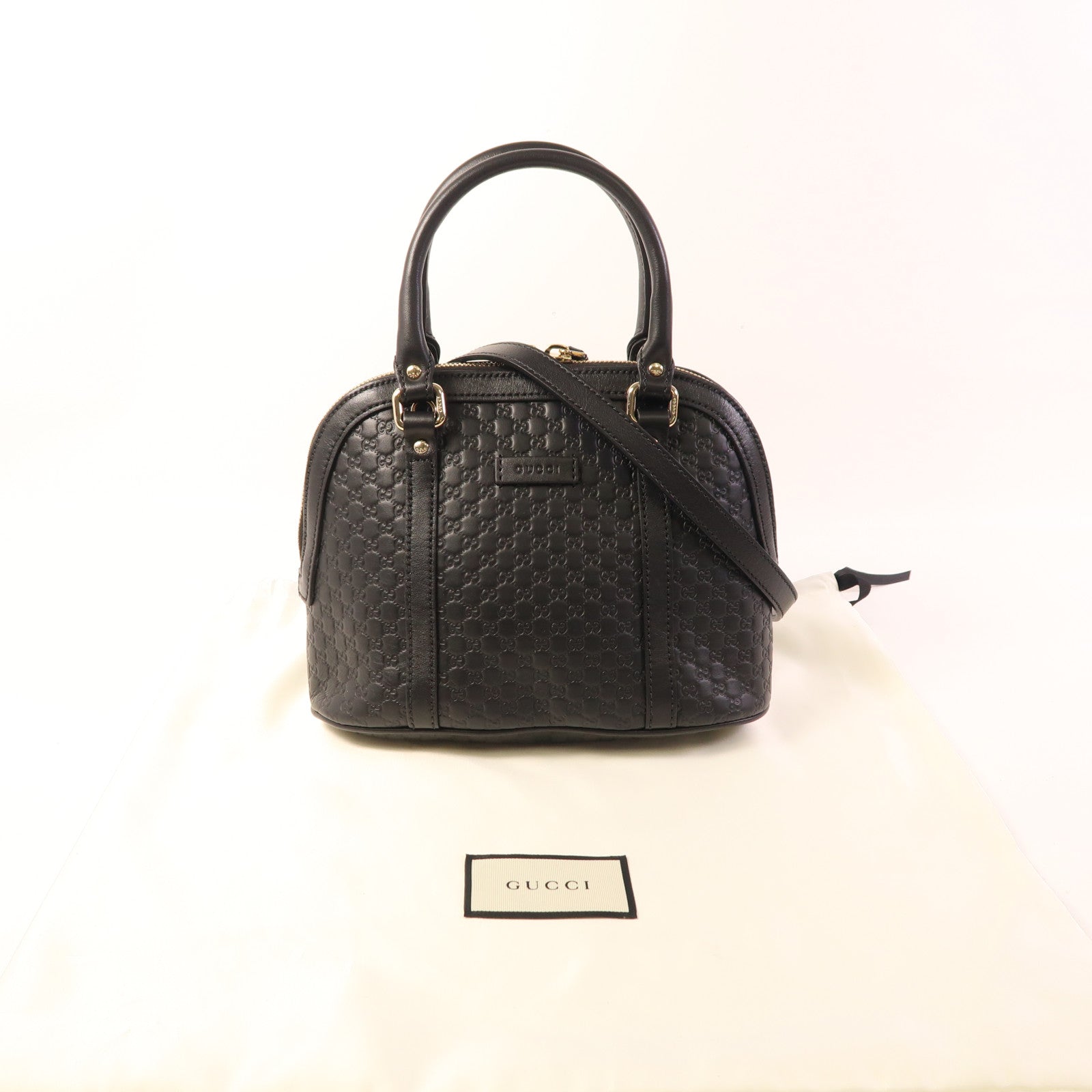 GUCCI 牛皮皮革Microguccissima金扣手挽肩背兩用袋