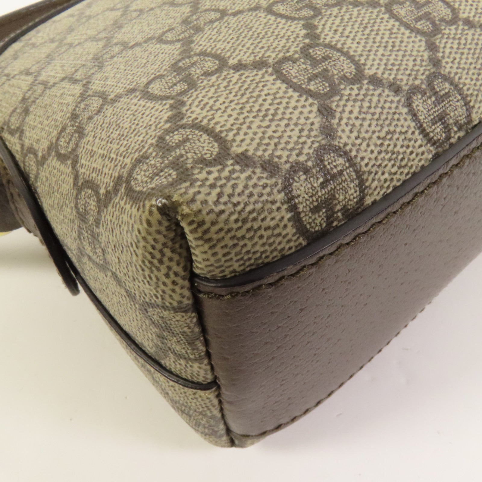 GUCCI 塗層帆布Shoulder Bag金扣肩背袋
