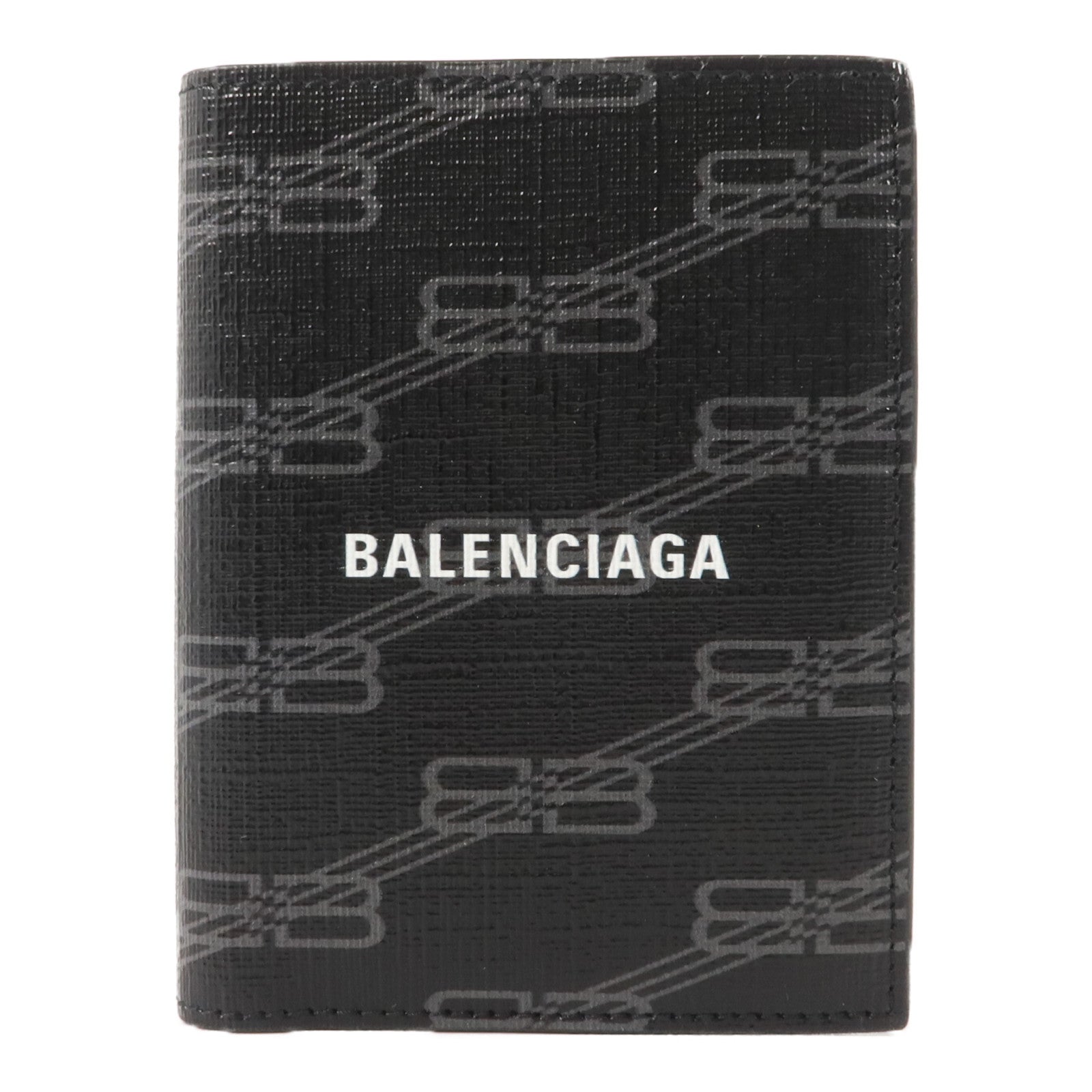 BALENCIAGA 塗層帆布Signature Vertical Bifold Wallet錢包