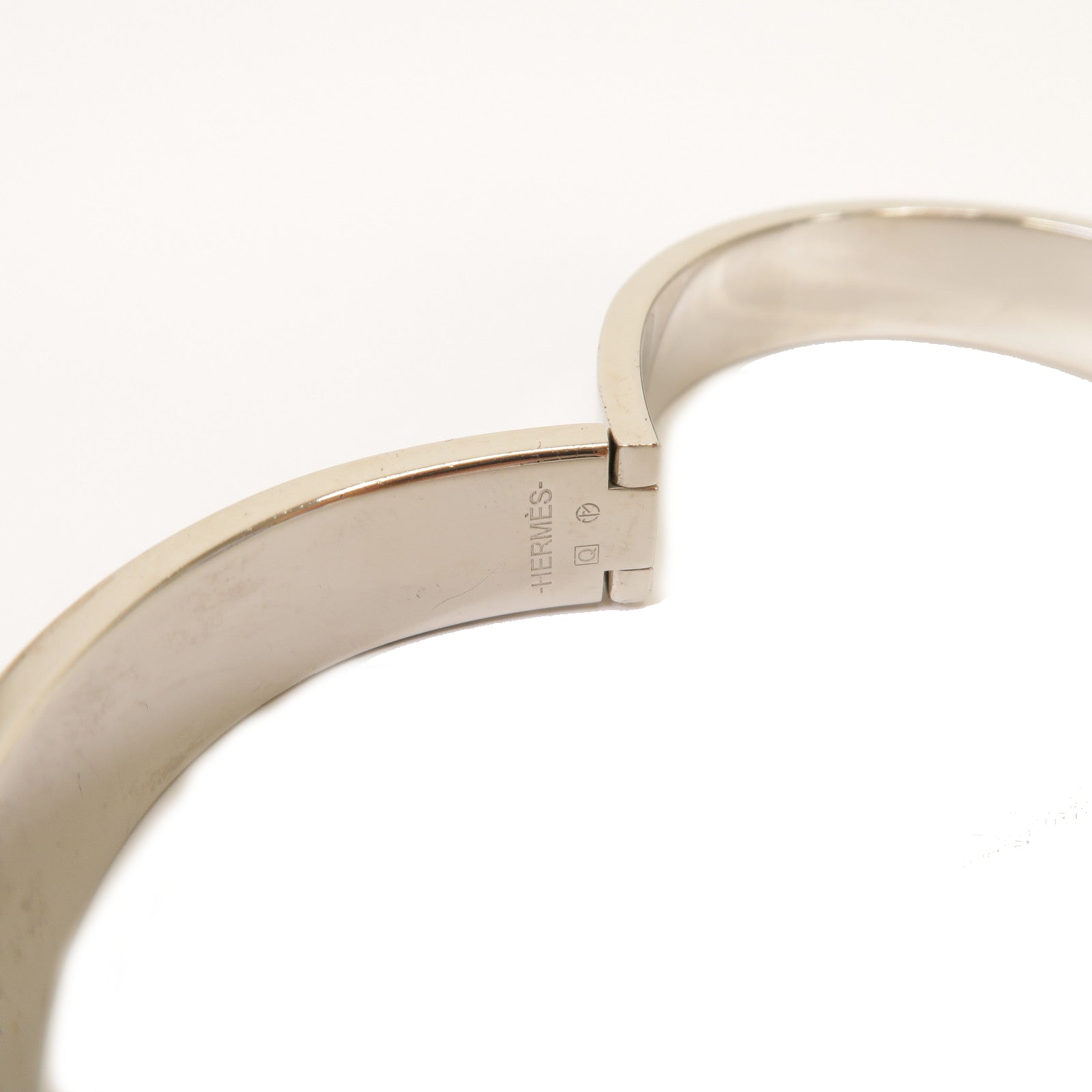 HERMES 【激減優惠】琺瑯/金屬Clic H Bracelet手鐲酒紅色