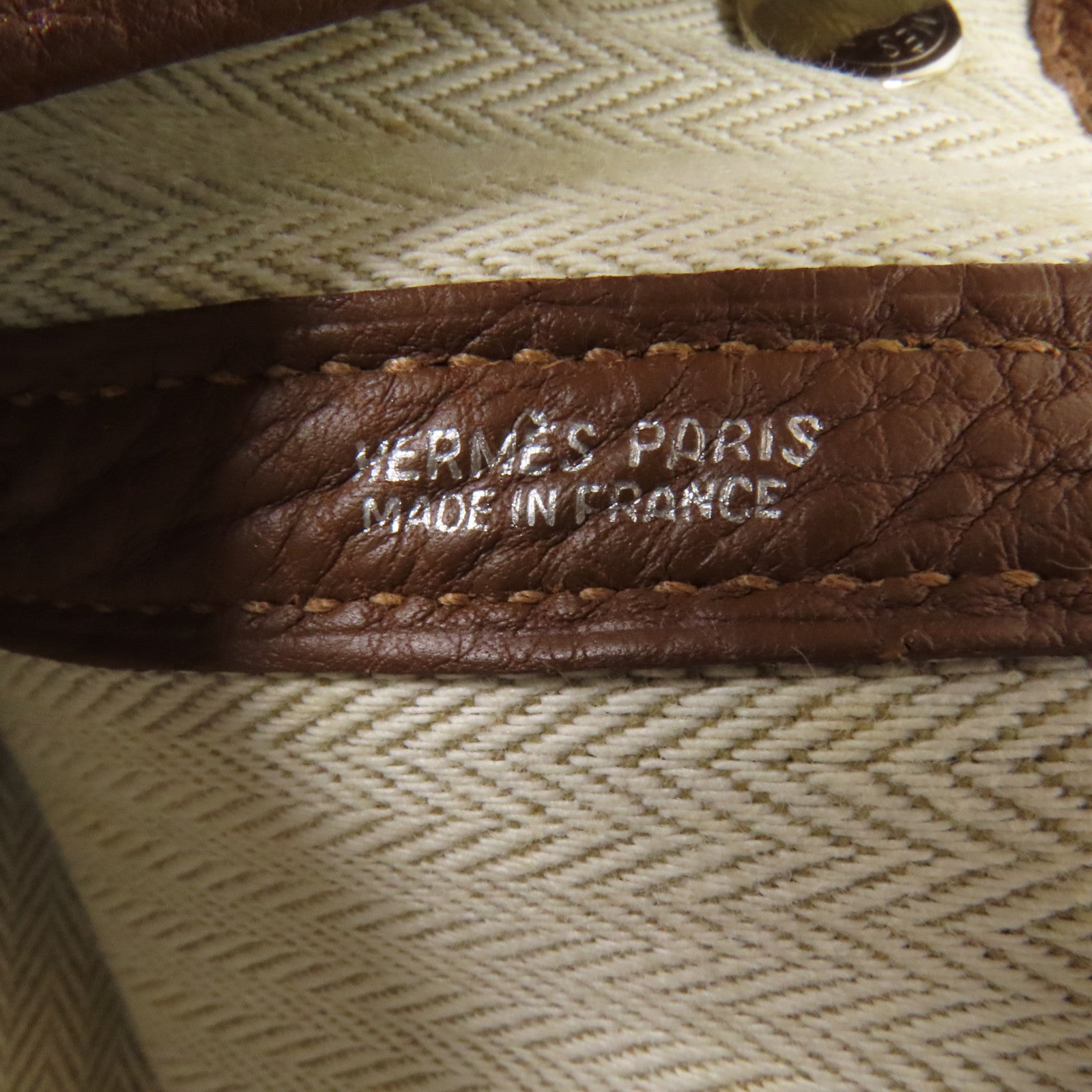 HERMES 【激減優惠】Negonda皮革Garden Party PM手挽袋Marron d'Inde