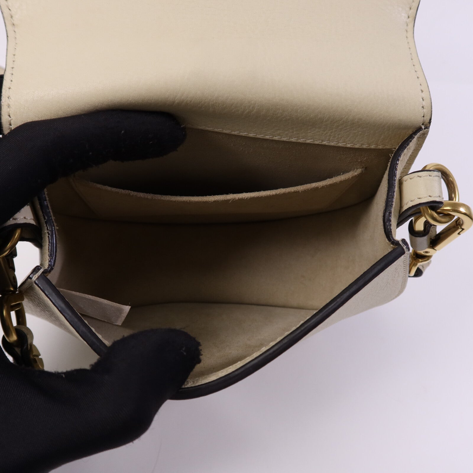 Chloe 牛皮皮革Nile金扣手挽肩背兩用袋