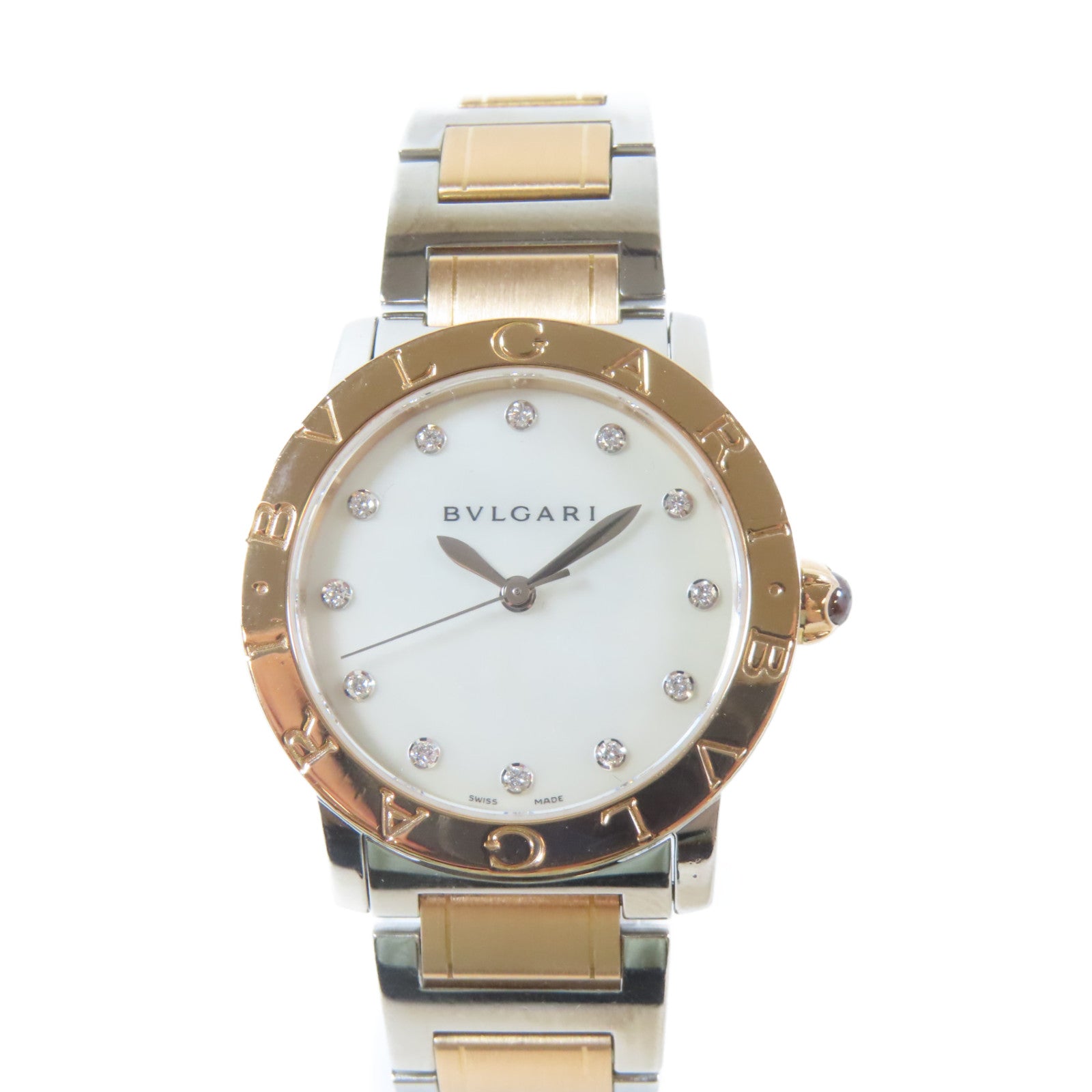 BVLGARI Bvlgari 18K玫瑰金/不鏽鋼手錶自動機芯白色