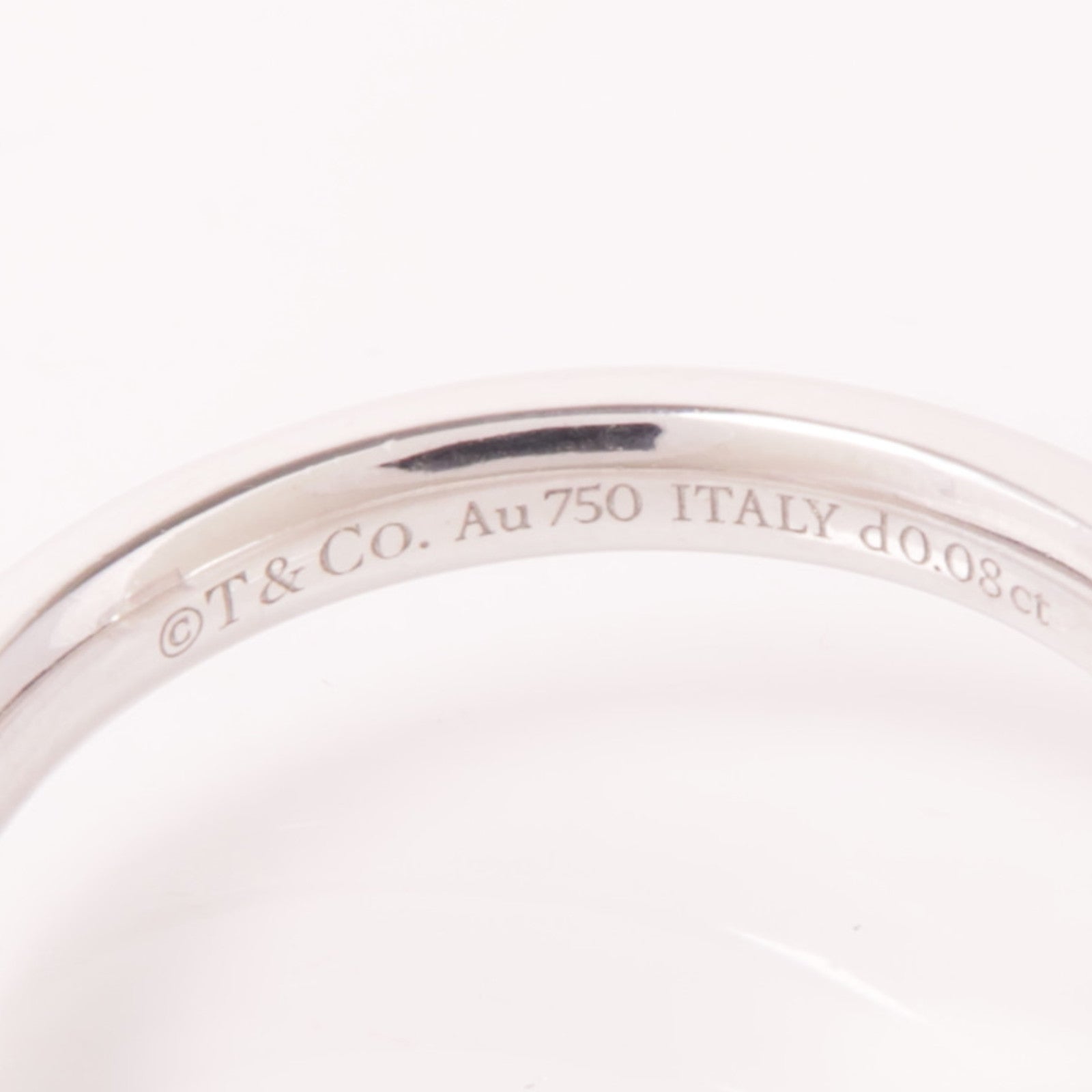 TIFFANY＆CO 18K白金T1 Ring鑽石戒指US#5