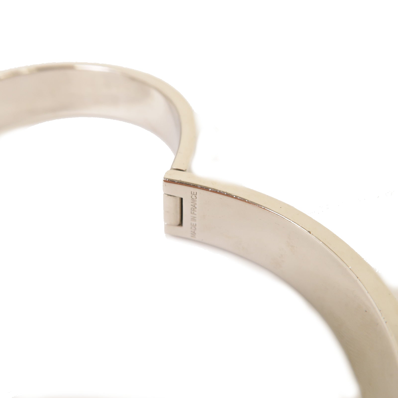 HERMES 【激減優惠】琺瑯/金屬Clic H Bracelet手鐲酒紅色