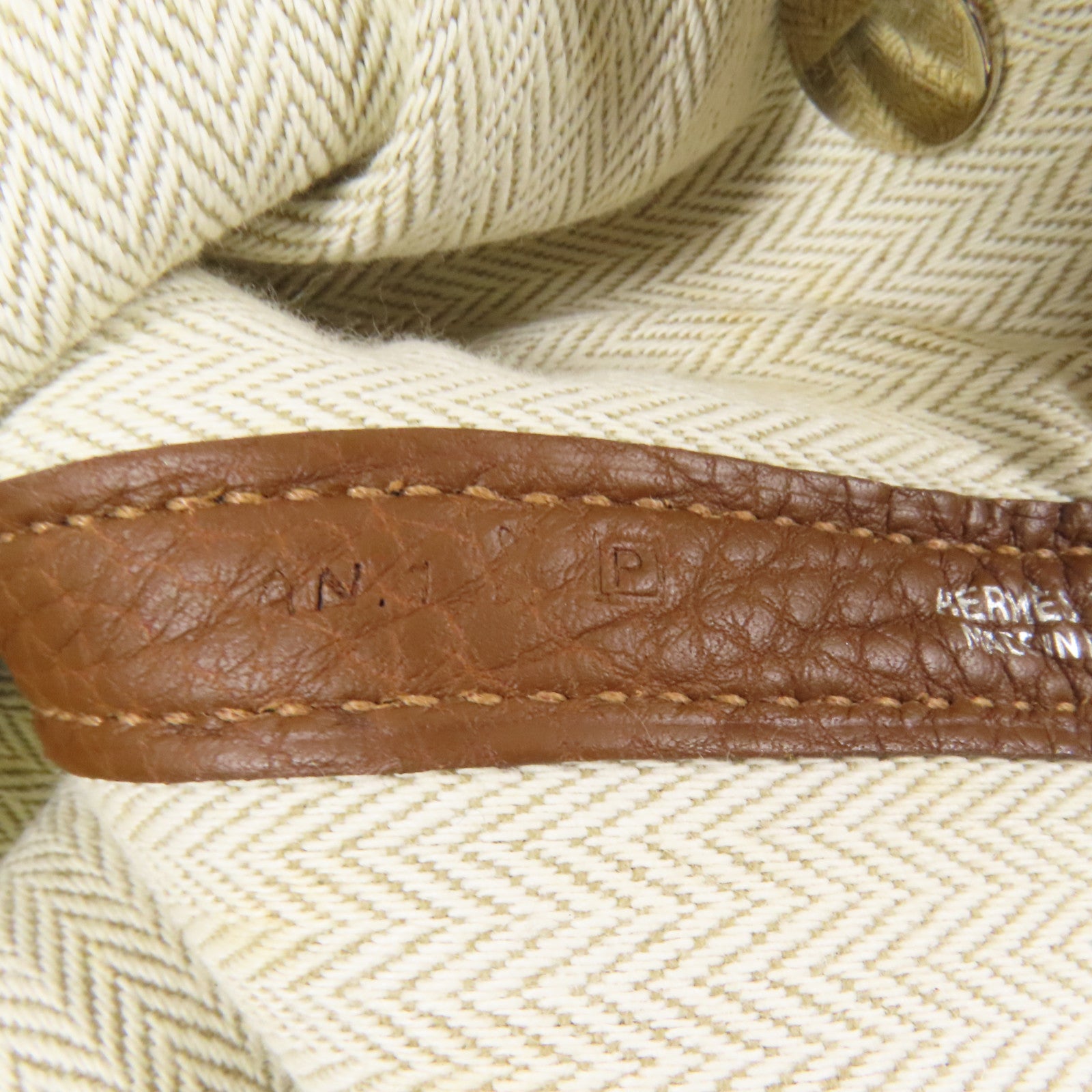 HERMES Negonda皮革Garden Party PM手挽袋Marron d'Inde