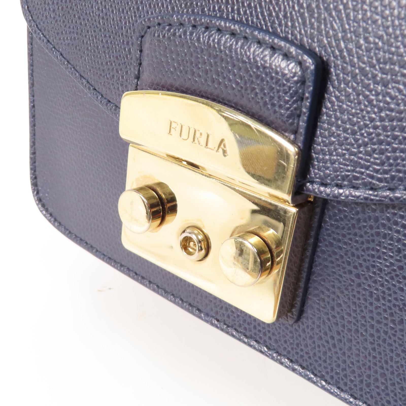 Furla 牛皮皮革Shoulder Bag金扣手挽肩背兩用袋