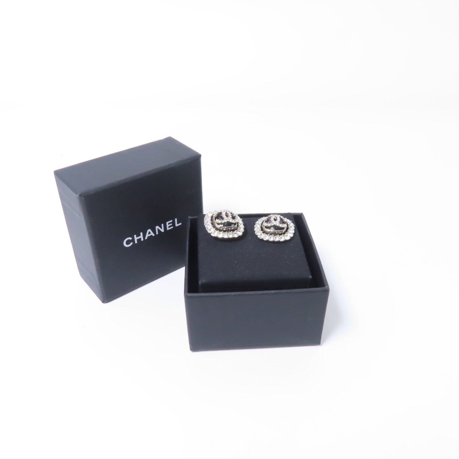 CHANEL PVC/金屬Earrings耳環銀色/透明