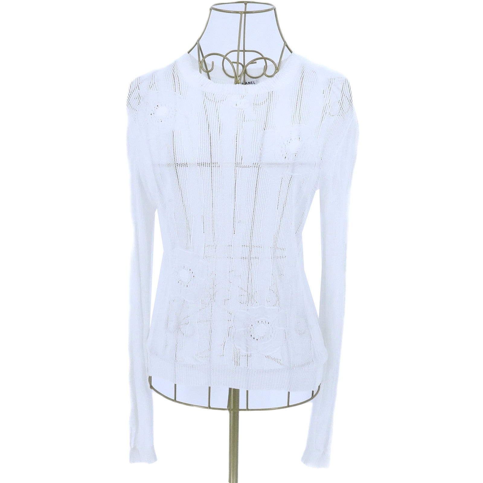 CHANEL Cotton Camellia Knitted Sweater針織