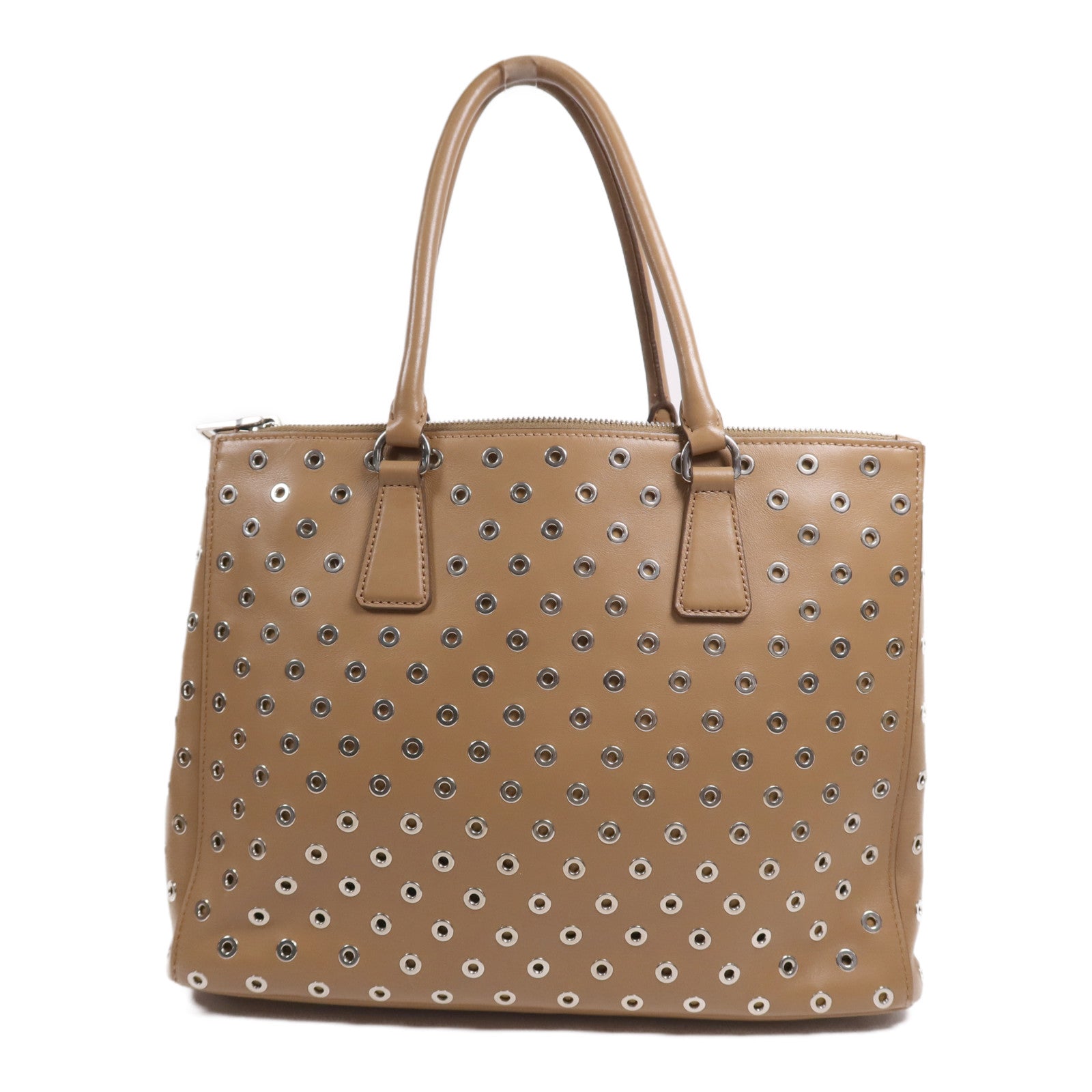 PRADA 【激減優惠】牛皮皮革2 Way Shoulder Bag銀扣手挽肩背兩用袋