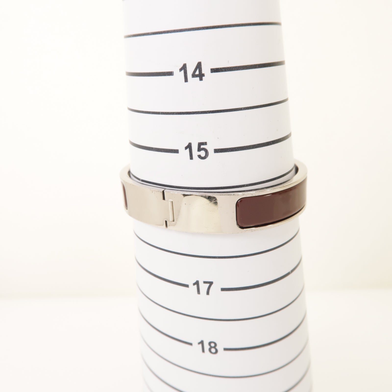 HERMES 【激減優惠】琺瑯/金屬Clic H Bracelet手鐲酒紅色
