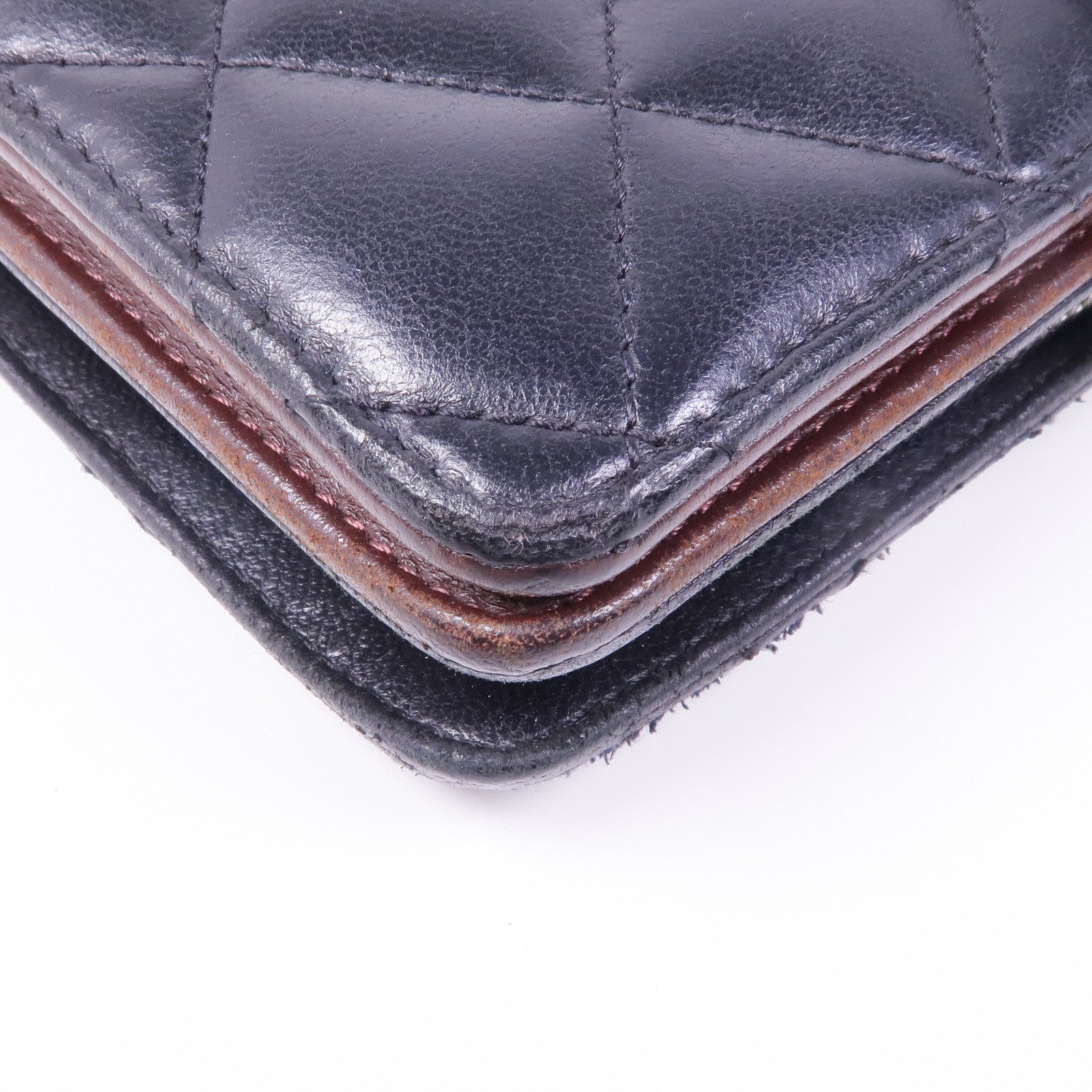 CHANEL 羊皮皮革Wallet銀扣錢包
