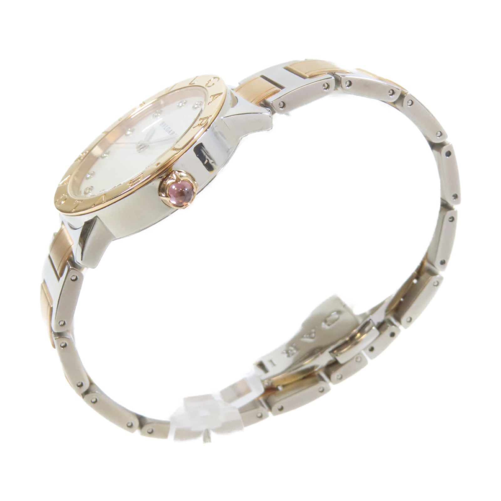 BVLGARI Bvlgari 18K玫瑰金/不鏽鋼手錶自動機芯白色