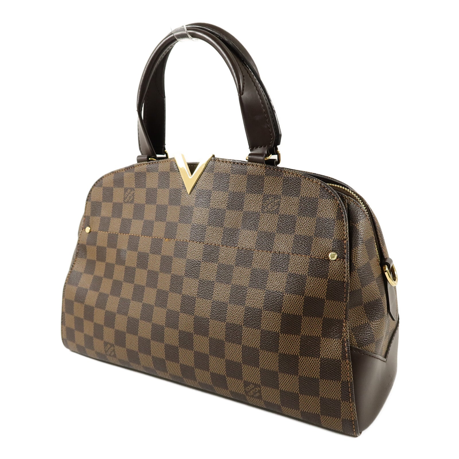 LOUIS VUITTON Damier Ebene Kensington Bowling手挽肩背兩用袋