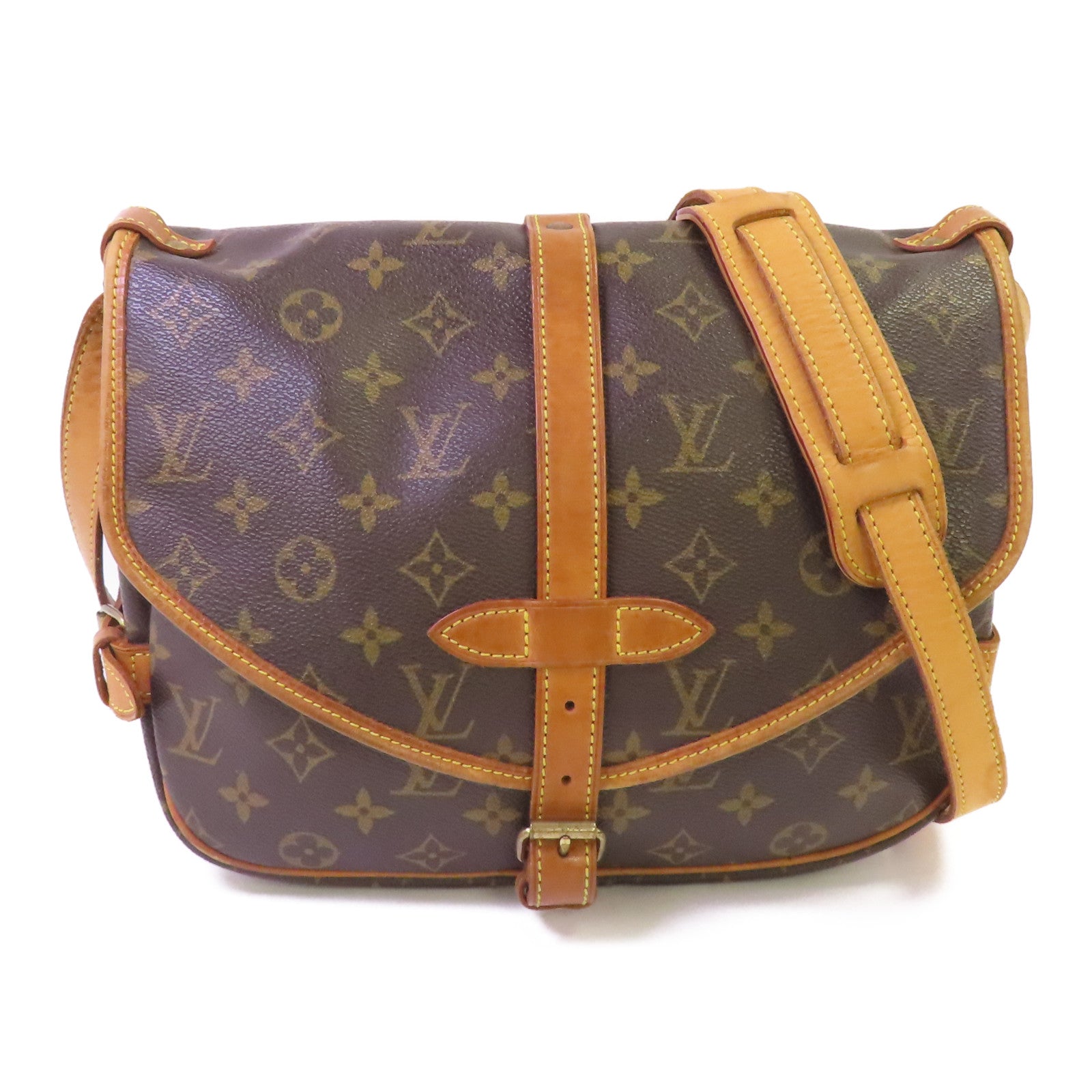 LOUIS VUITTON 【激減優惠】Monogram Saumur 30金扣肩背袋