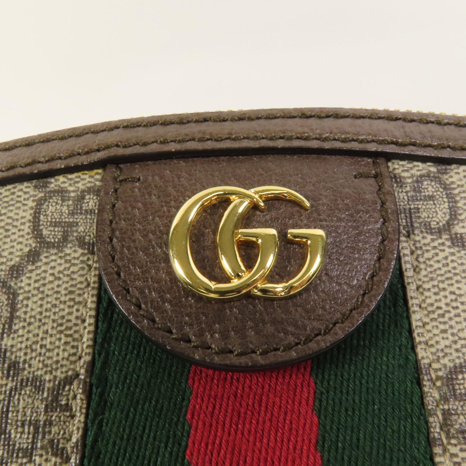 GUCCI 塗層帆布Shoulder Bag金扣肩背袋