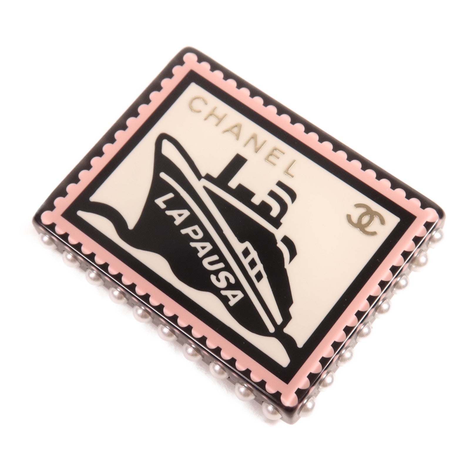 CHANEL PVC Brooch金扣胸針