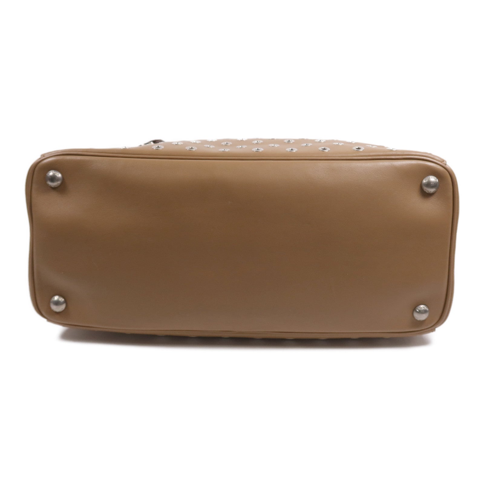 PRADA 【激減優惠】牛皮皮革2 Way Shoulder Bag銀扣手挽肩背兩用袋