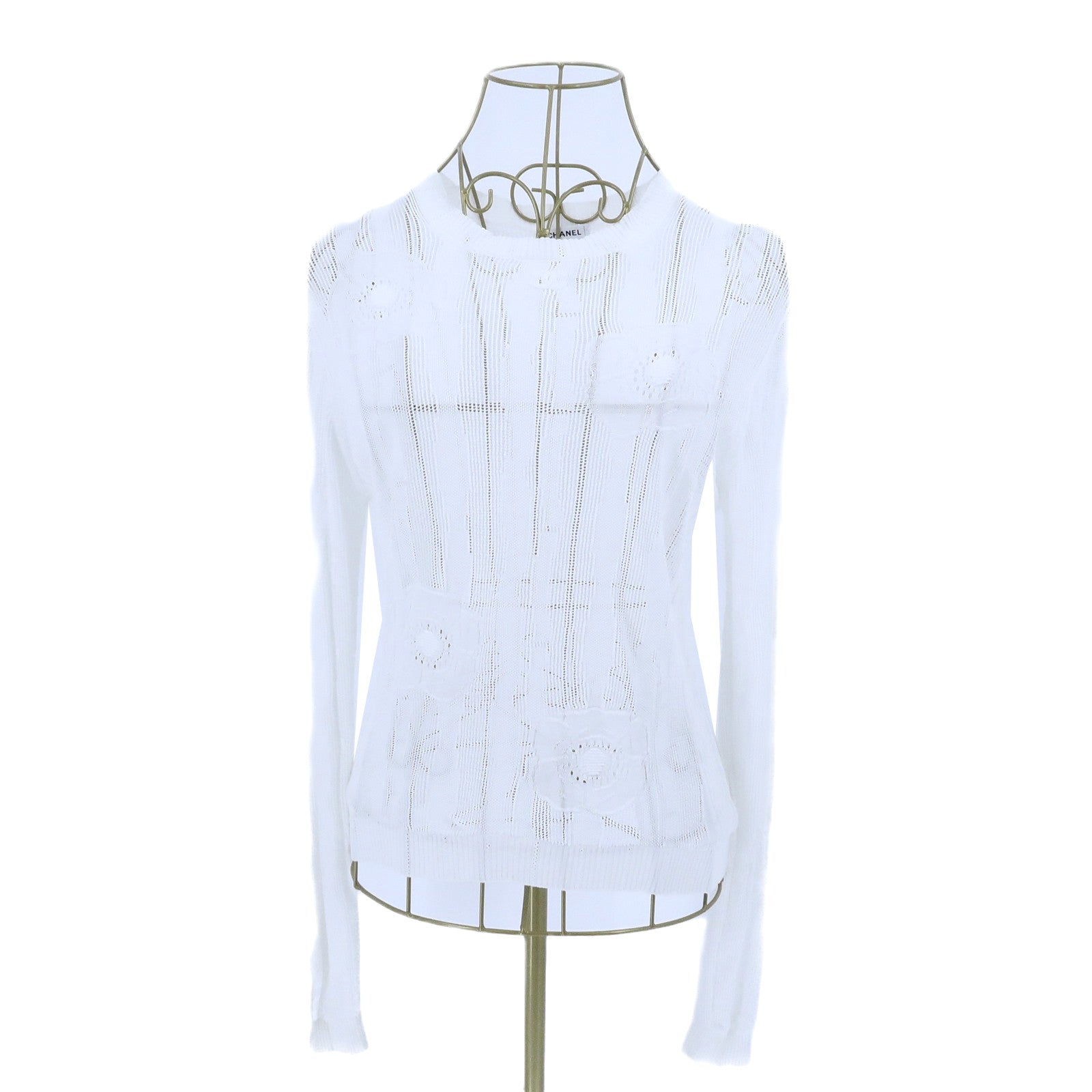 CHANEL Cotton Camellia Knitted Sweater針織