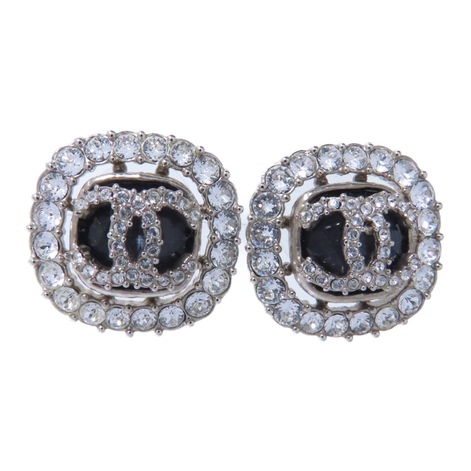 CHANEL PVC/金屬Earrings耳環銀色/透明