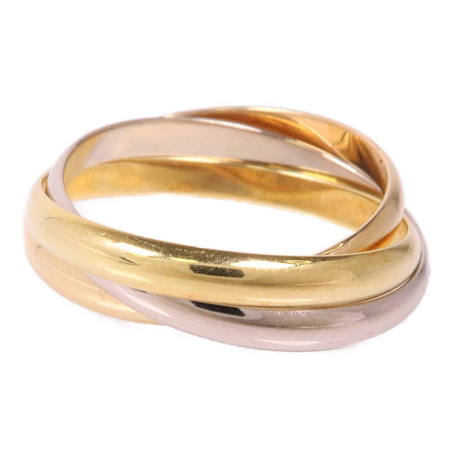 CARTIER 18K白金/黃金/玫瑰金Trinity戒指US#9.25Cartier#60