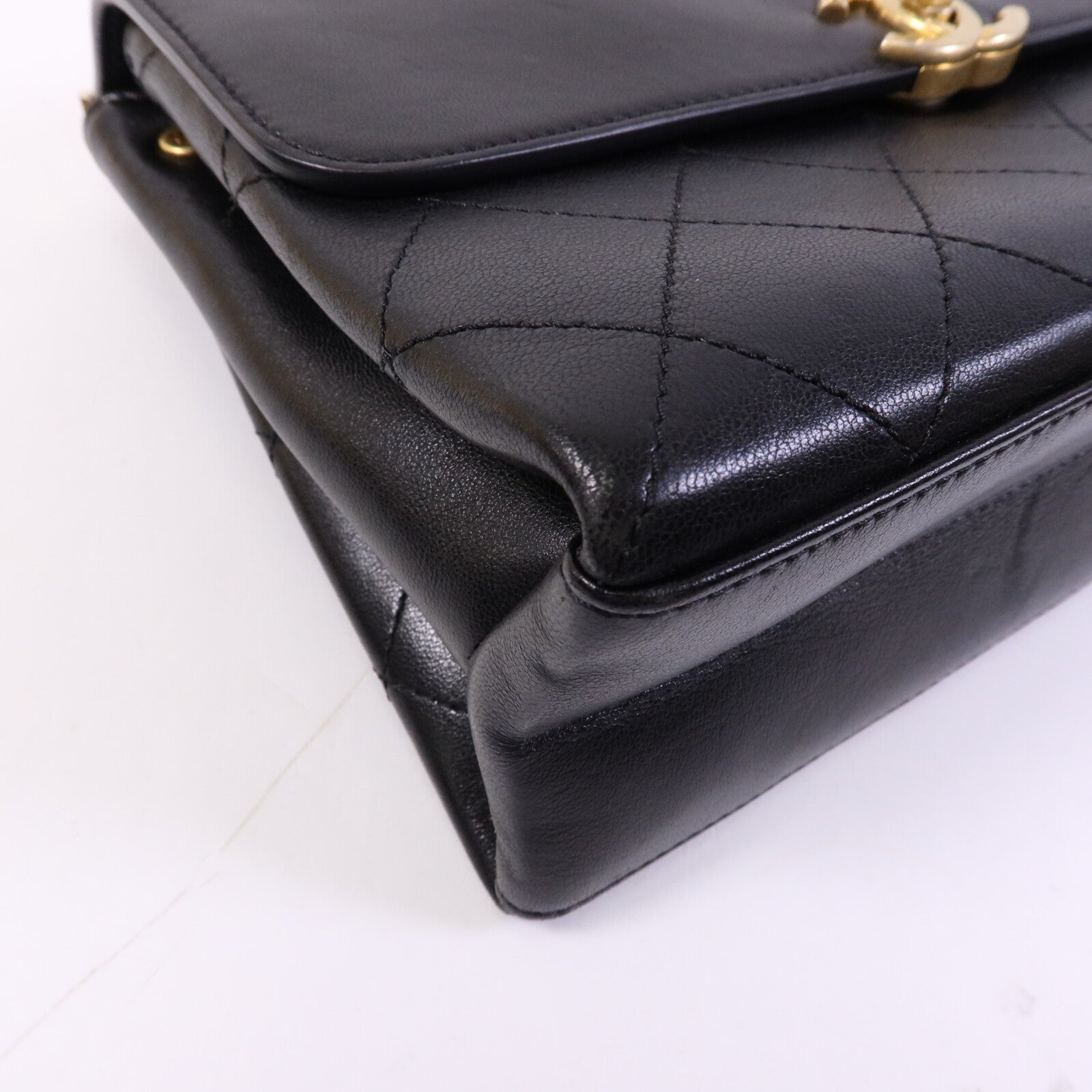 CHANEL 牛皮皮革Coco Luxe Flap Bag Small金扣鏈帶手挽肩背兩用袋