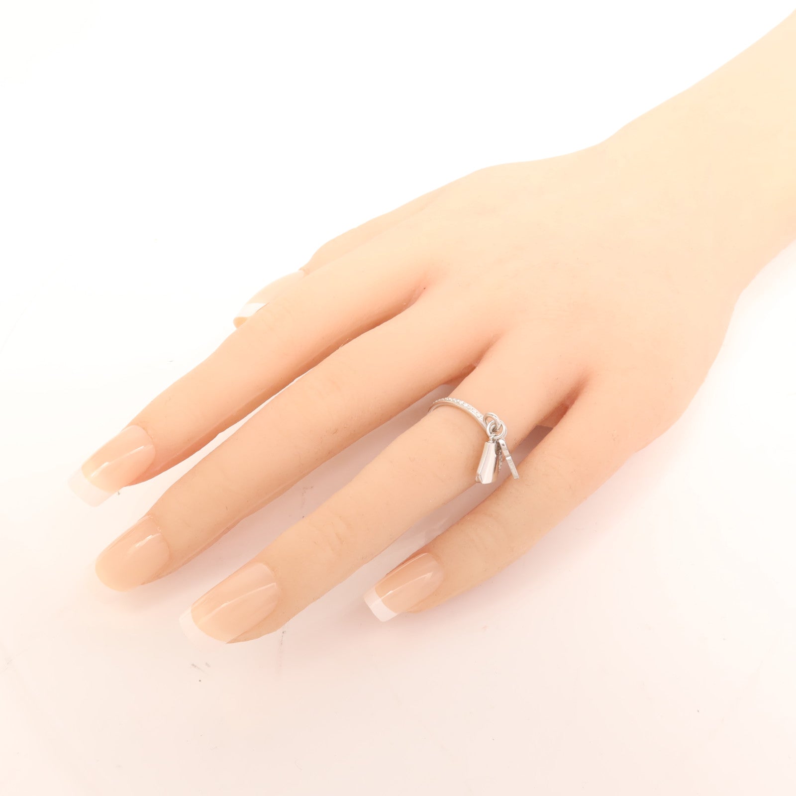 HERMES 18K白金Kelly Clochette Ring戒指Hermes#50/US#5.25