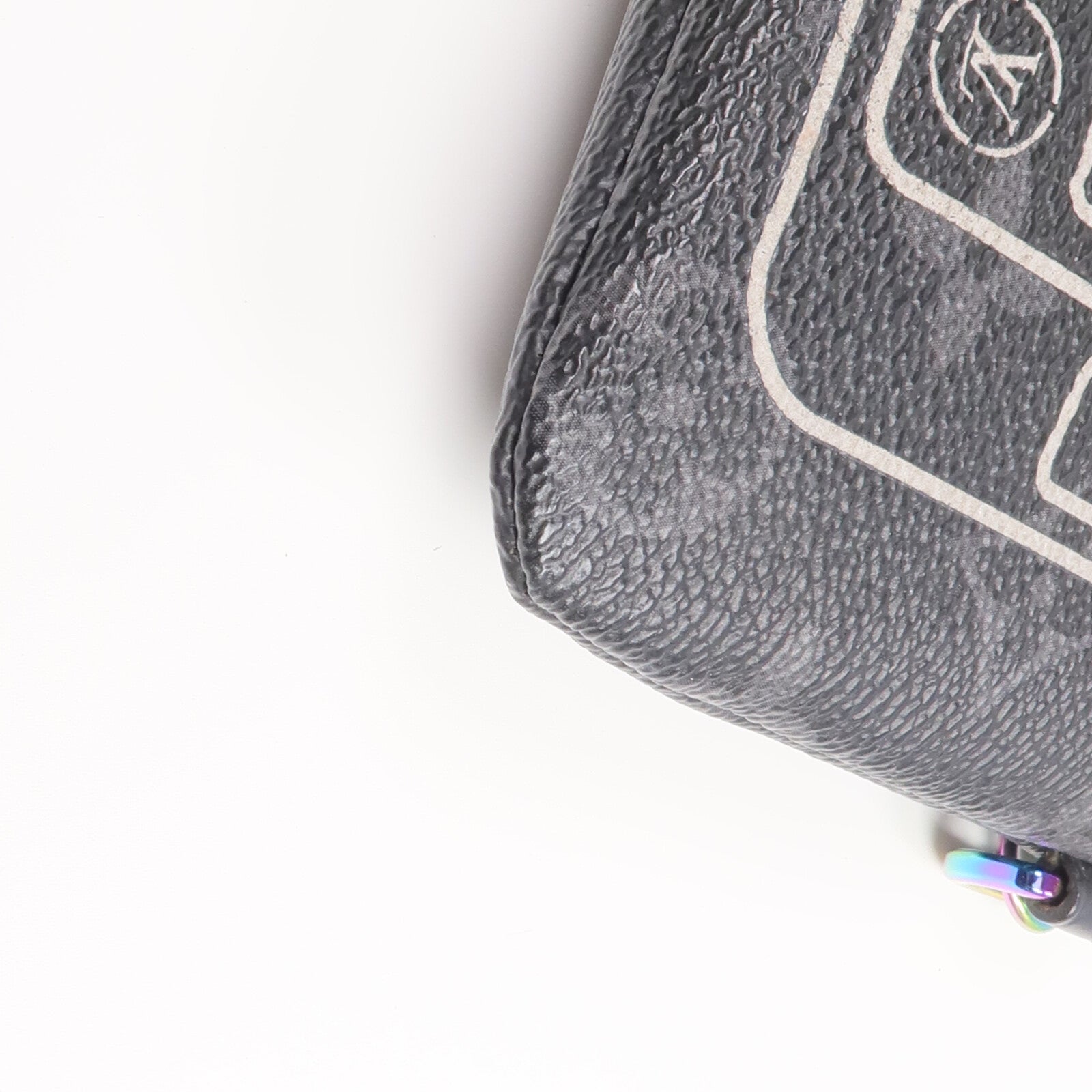 LOUIS VUITTON Monogram Eclipse Fragment iPhone Case Pouch銀扣手挽袋