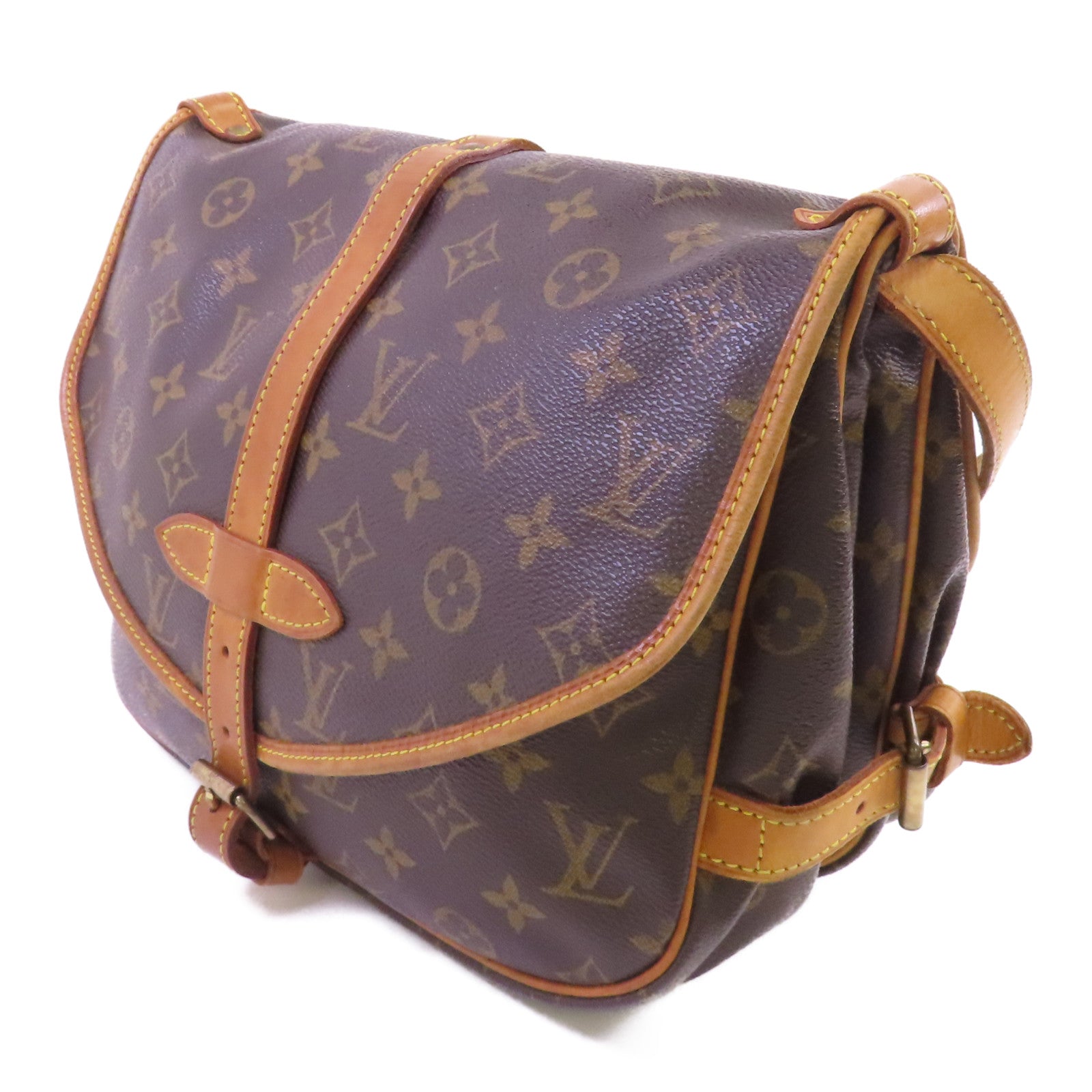 LOUIS VUITTON 【激減優惠】Monogram Saumur 30金扣肩背袋