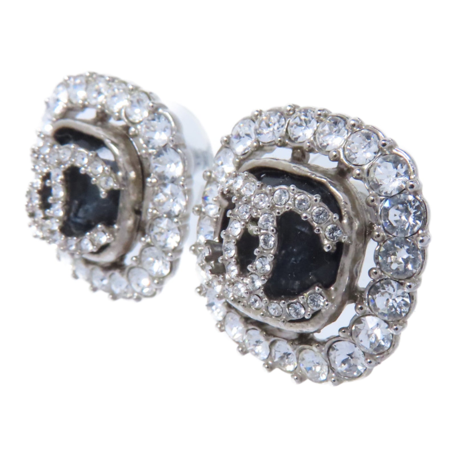 CHANEL PVC/金屬Earrings耳環銀色/透明