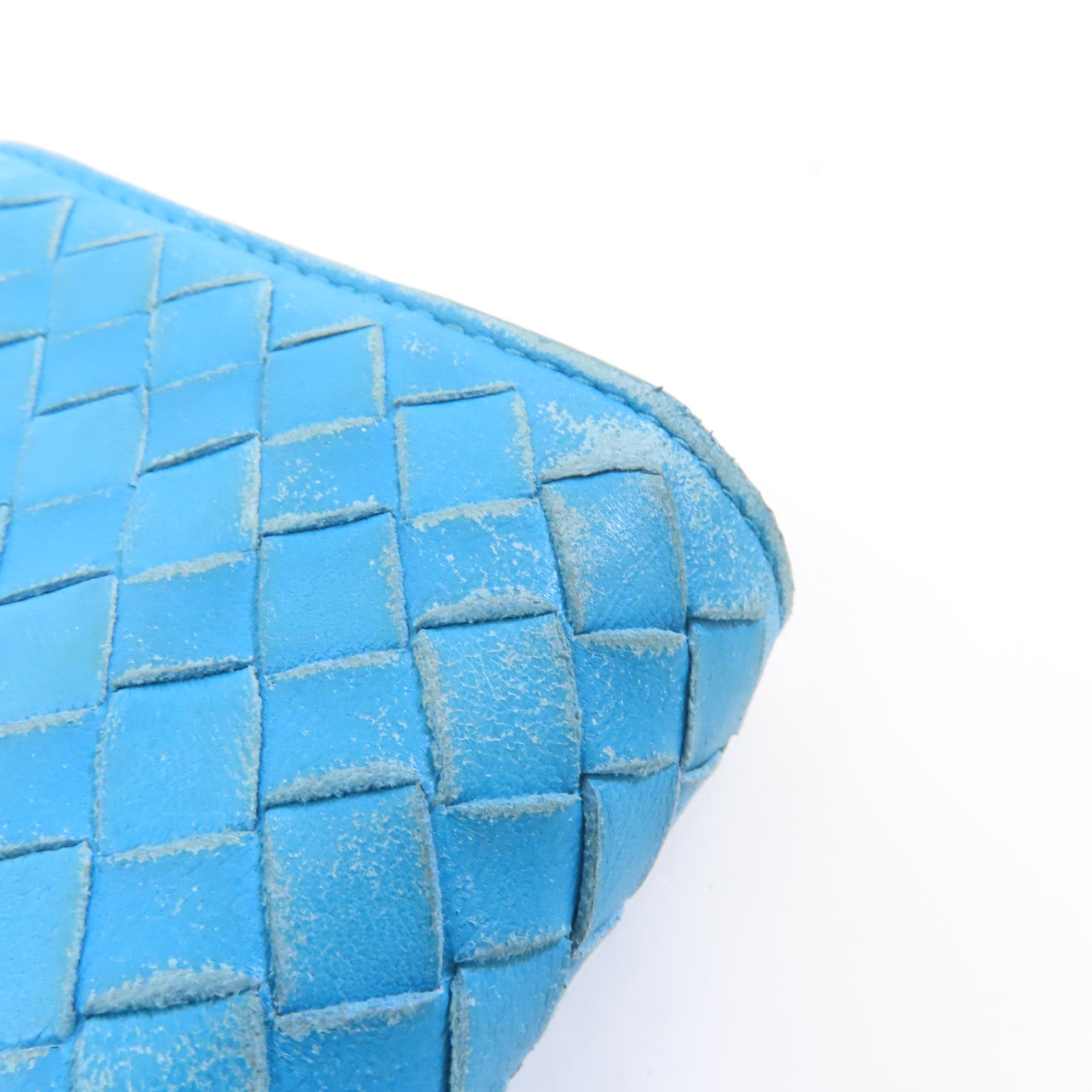 BOTTEGA VENETA 【激減優惠】皮革Long Wallet長錢包綠松石色