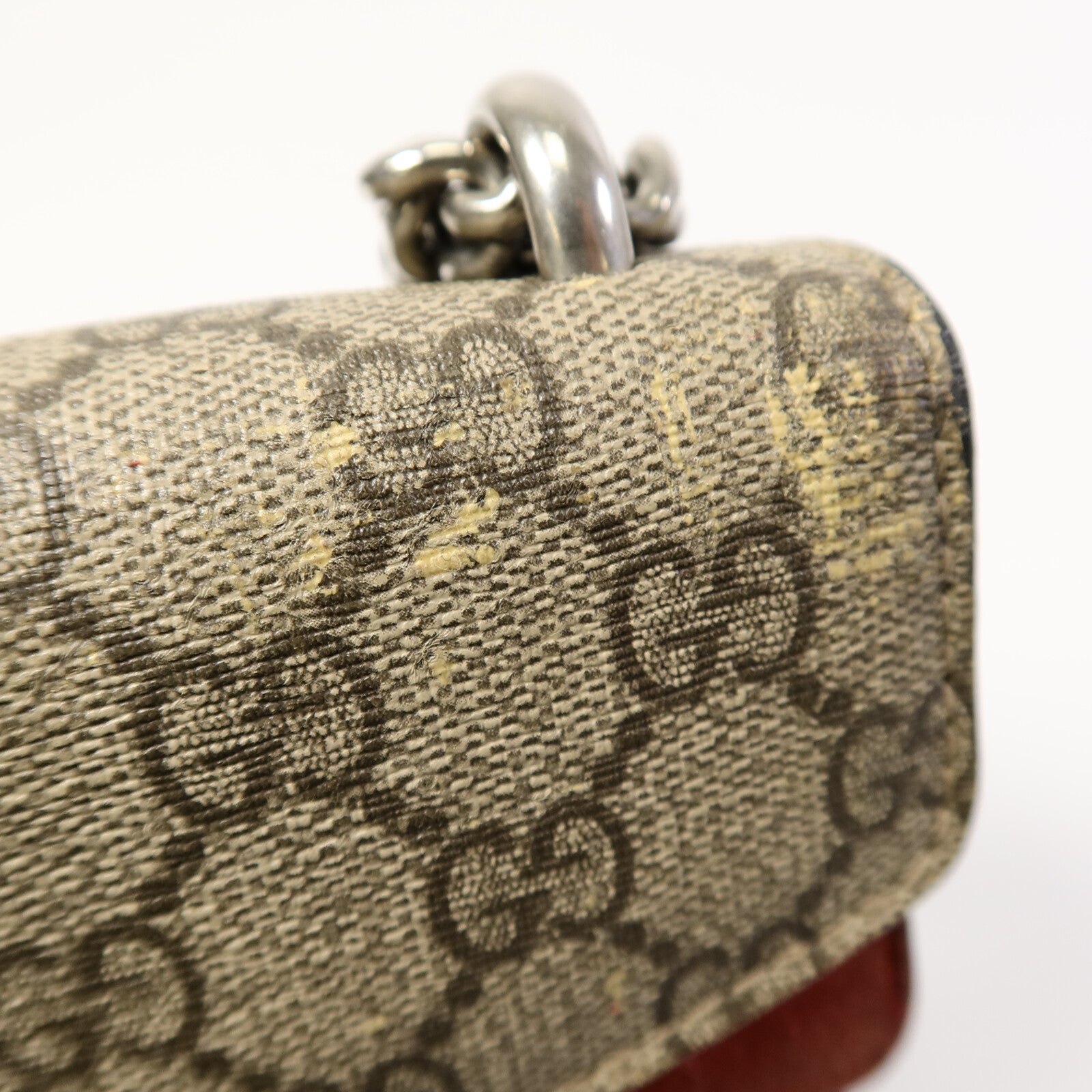 GUCCI 【激減優惠】塗層帆布Dionysus鏈帶肩背袋