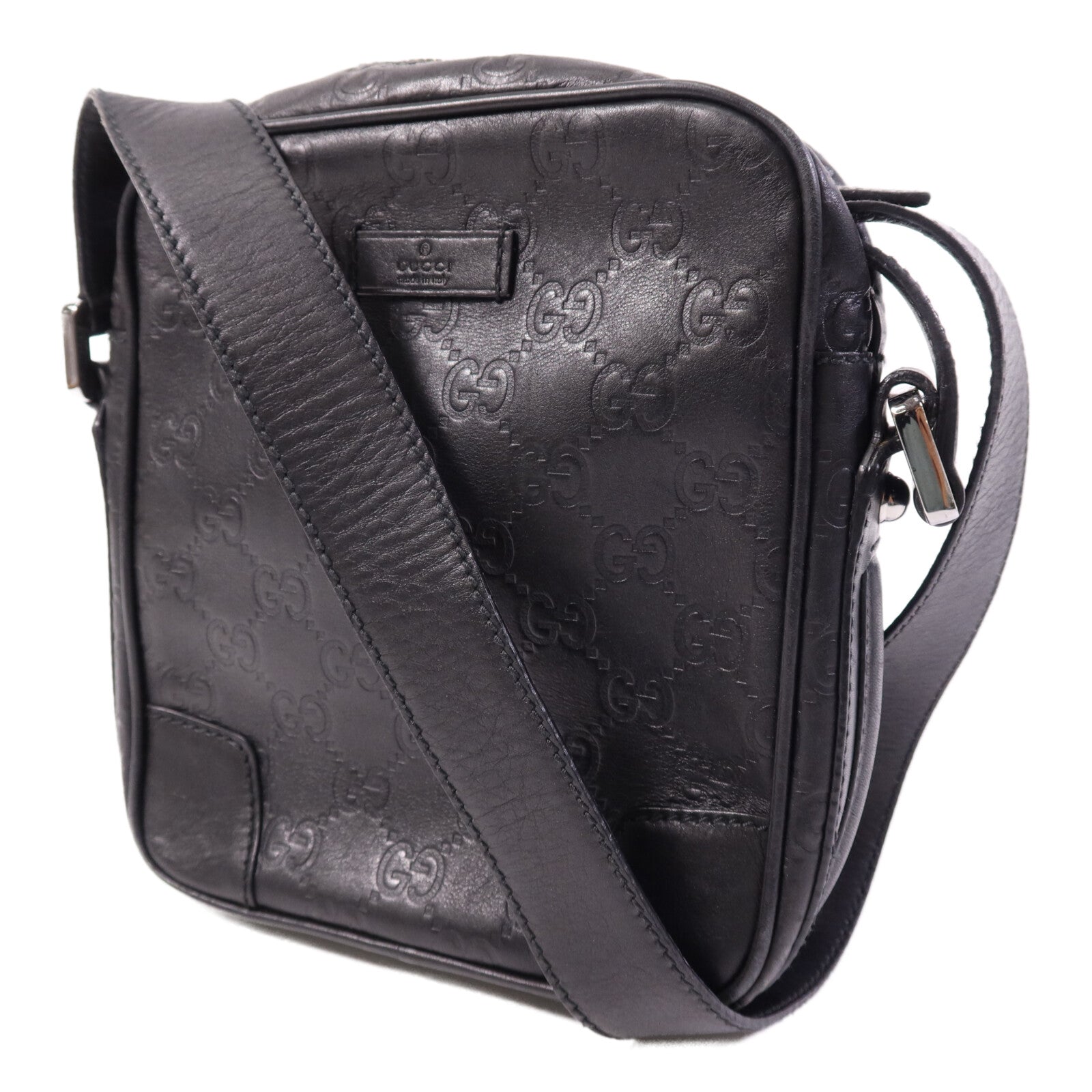 GUCCI 【激減優惠】牛皮皮革Shoulder Bag銀扣肩背袋