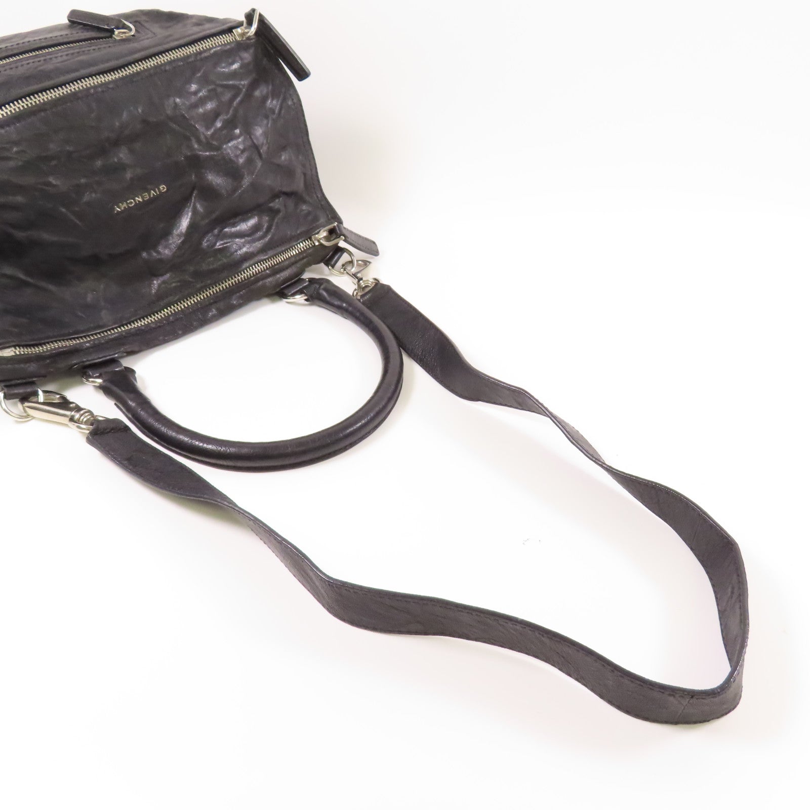 GIVENCHY 牛皮皮革Pandora Large銀扣手挽肩背兩用袋