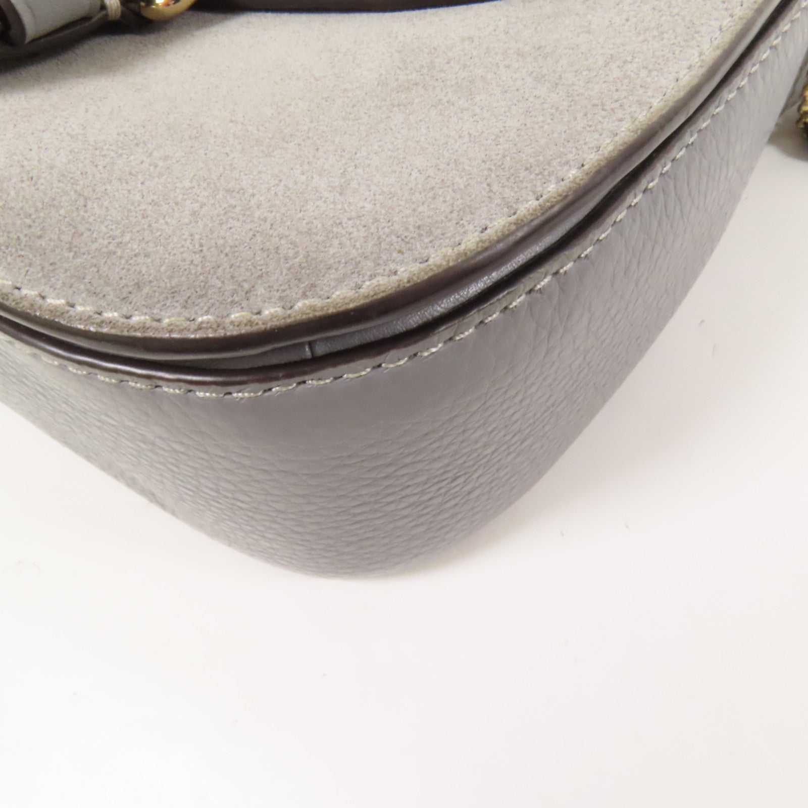 COACH 牛皮皮革/ 麂皮皮革Shoulder Bag金扣手挽肩背兩用袋