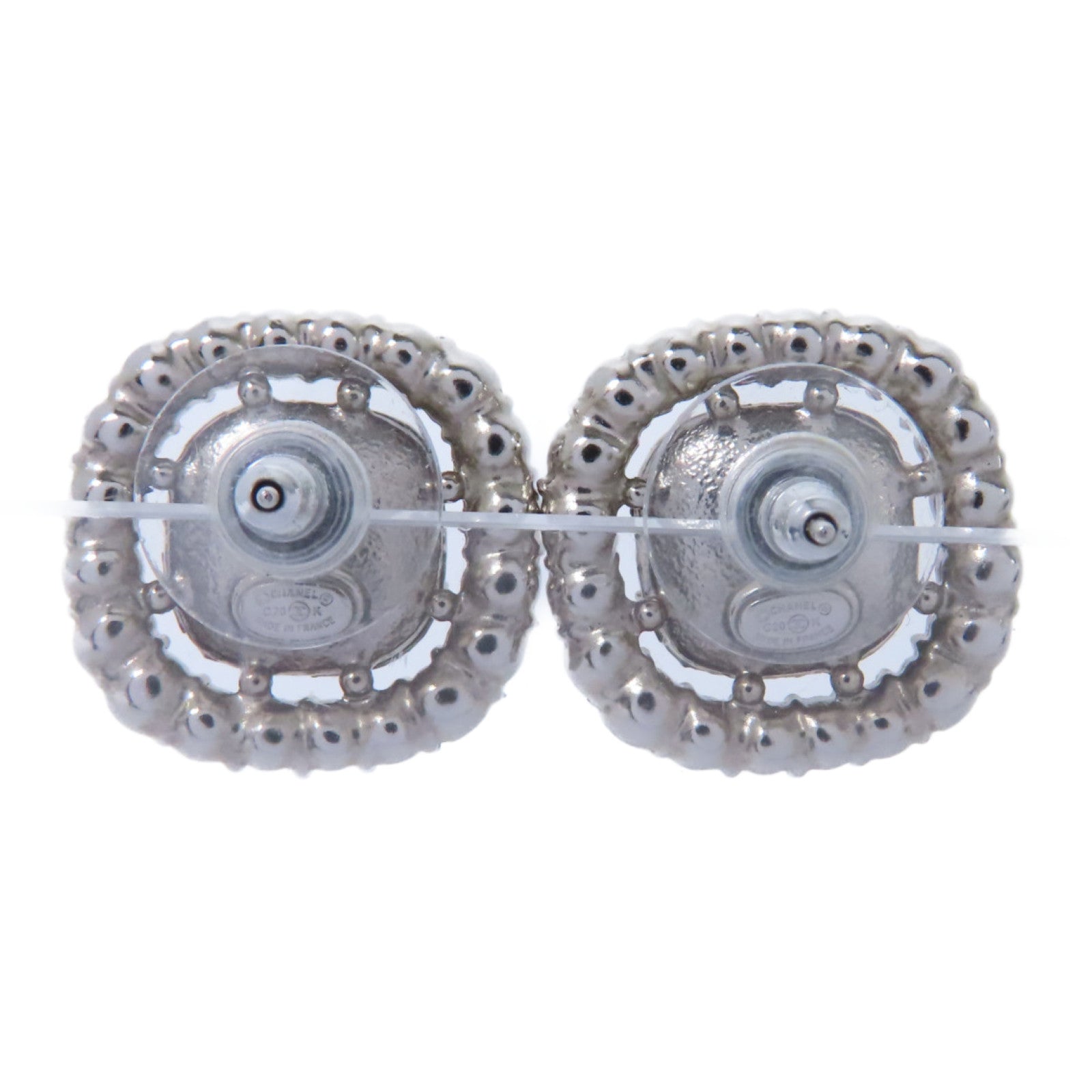 CHANEL PVC/金屬Earrings耳環銀色/透明