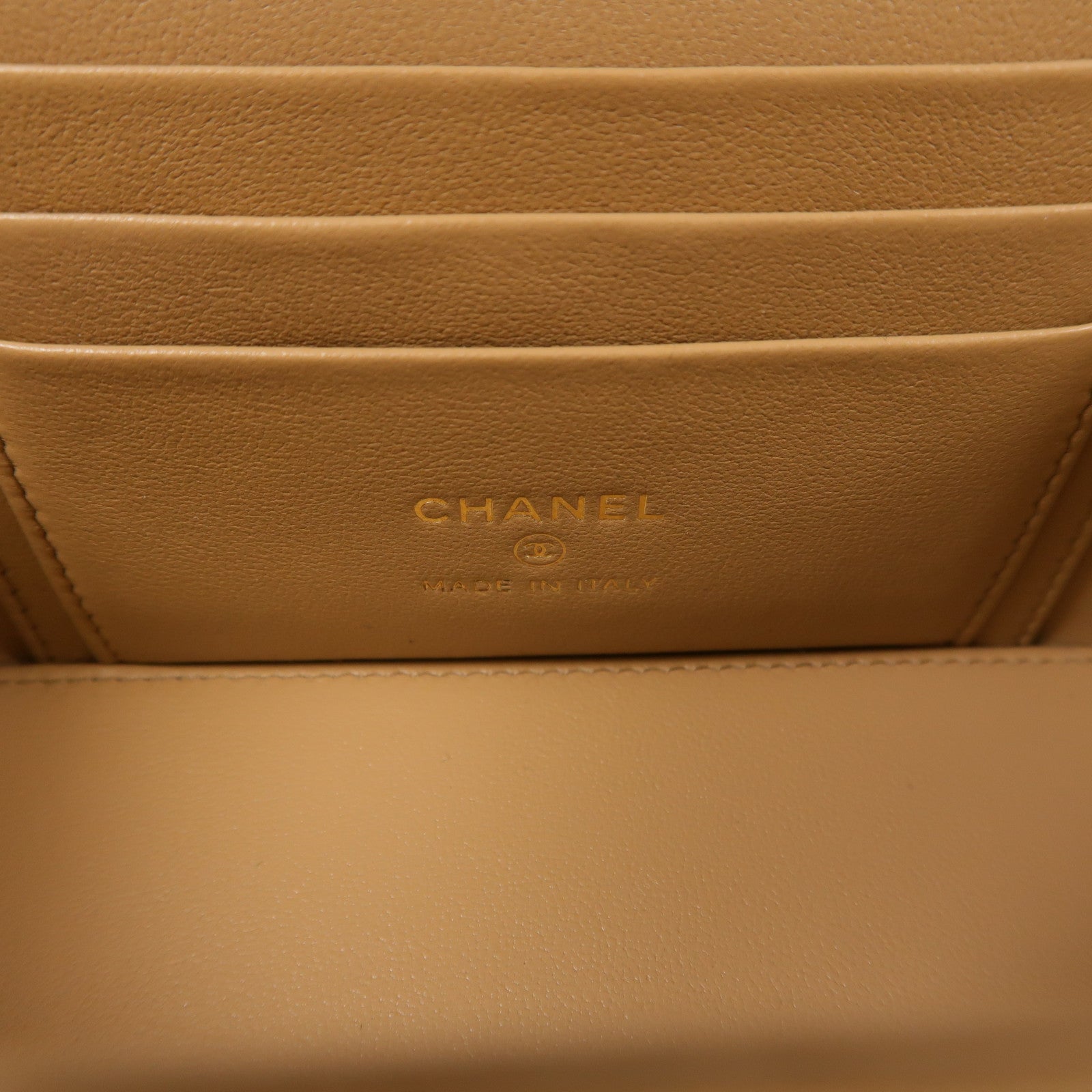 CHANEL【激減優惠】 羊皮皮革Vanity Case金扣鏈帶肩背袋